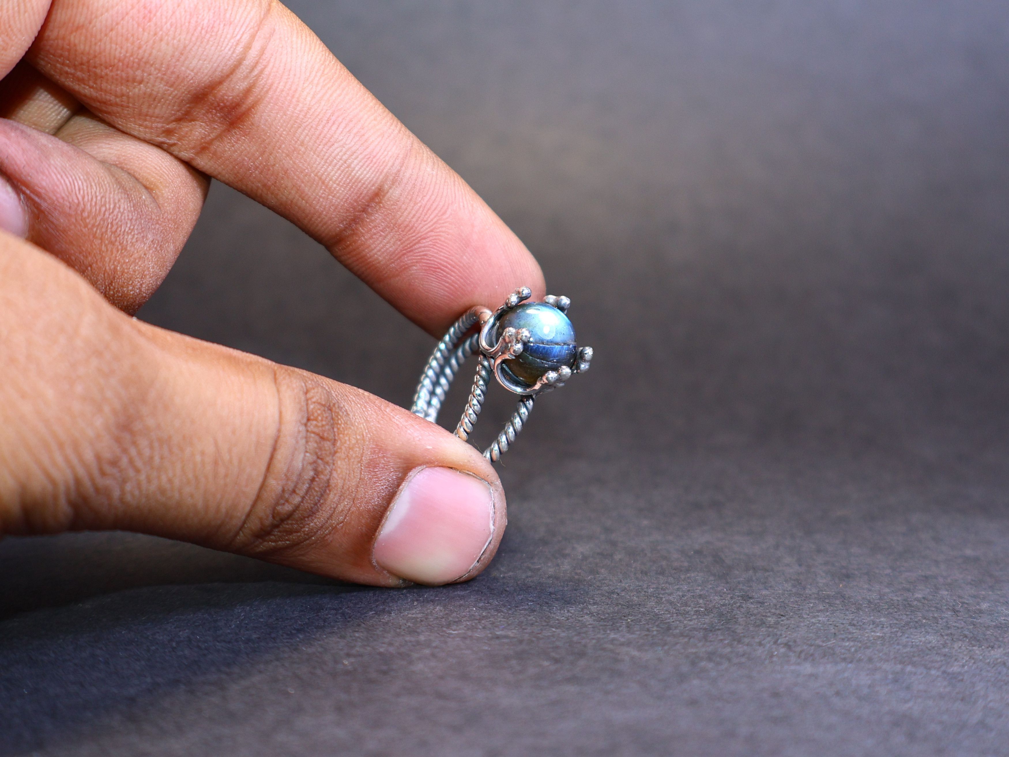 Handmade Labradorite Ring, Handmade Women Ring, Sterling Silver Ring, Size ONE SIZE - 9 Thumbnail