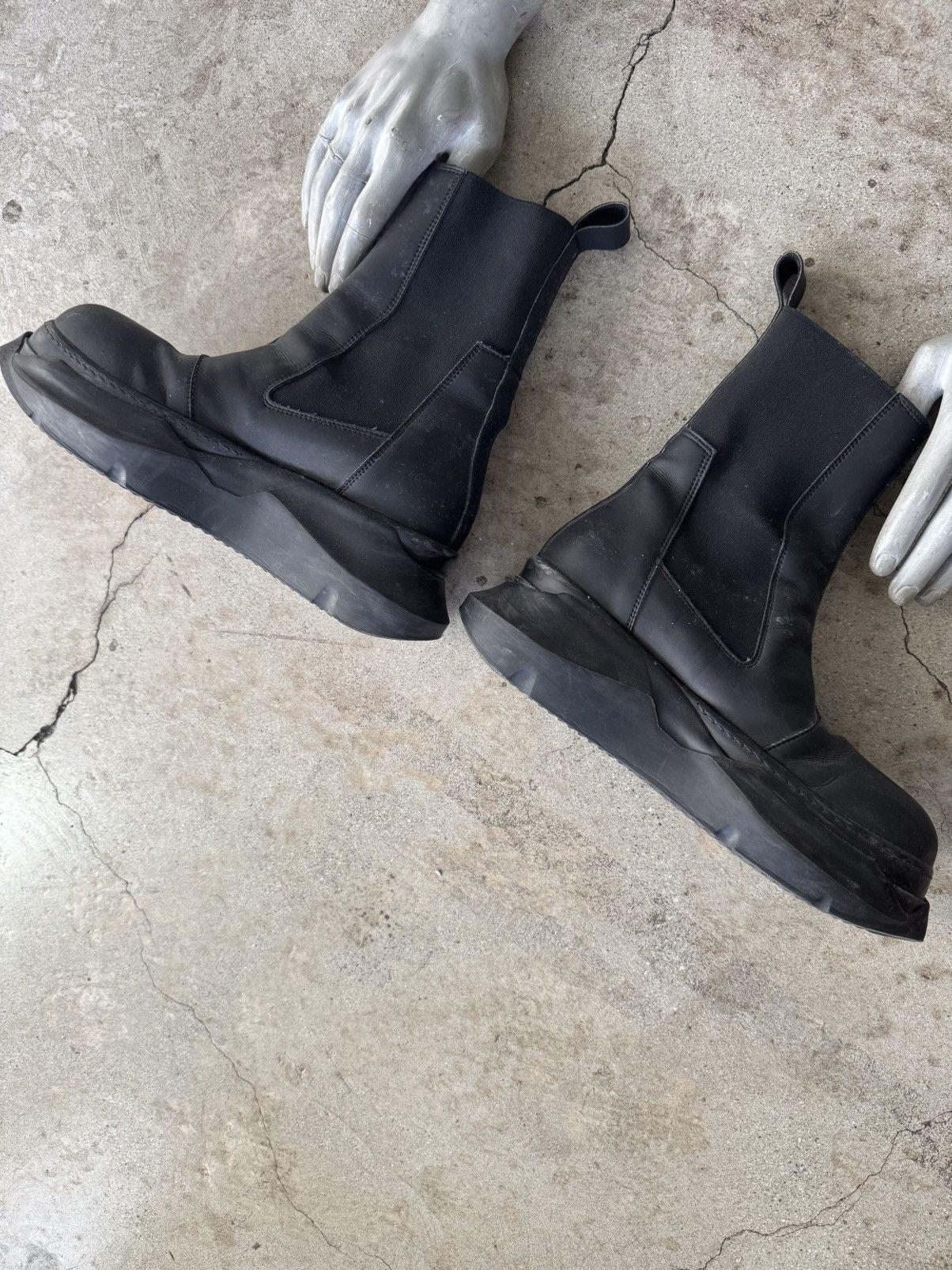 Rick Owens × Rick Owens Drkshdw RICK OWENS ABSTRACT BEETLE BOOT 