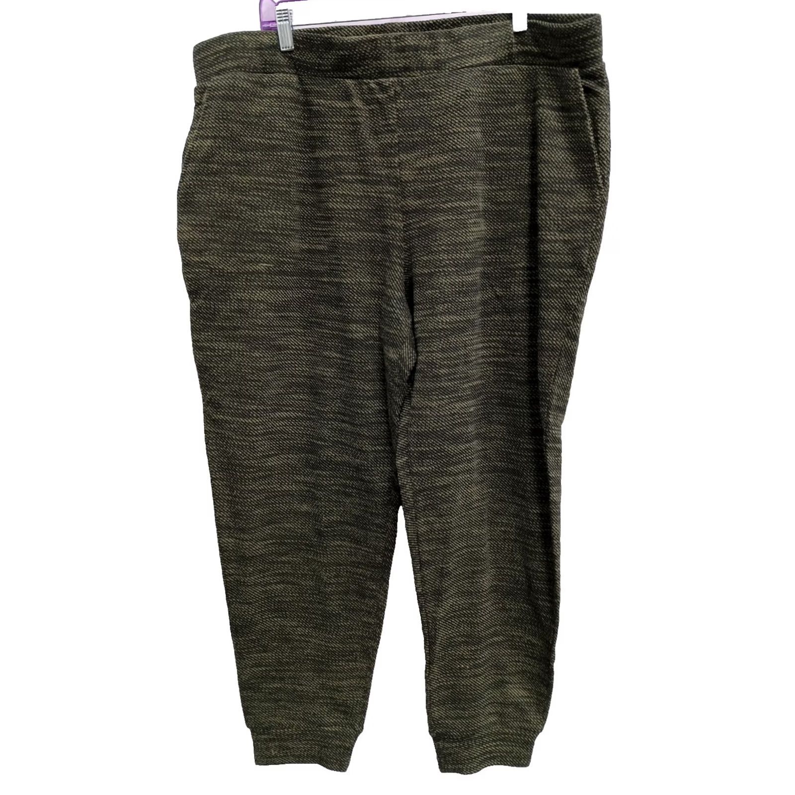 Vintage LOGO Pants Size 3X Olive Green Jogger Lounge Casual Pull on NEW Womens Size 40" / US 18 - 2 Thumbnail