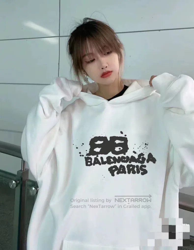 Balenciaga Balenciaga Double B Graffiti Hooded Sweatshirt Size US M / EU 48-50 / 2 - 6 Thumbnail