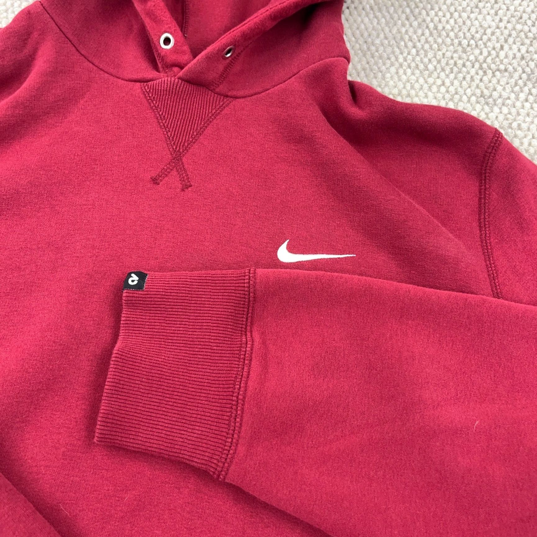 Nike VINTAGE Nike Hoodie Men 2XL Red Sweatshirt Pullover Hooded Knit 90s Grunge Logo Sportswear Size US XXL / EU 58 / 5 - 4 Thumbnail
