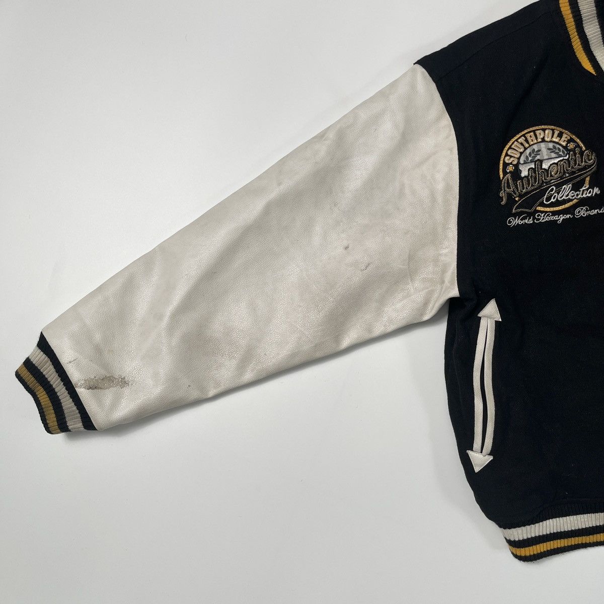 Southpole Southpole Varsity Wool & Leather Jacket Size US L / EU 52-54 / 3 - 3 Thumbnail