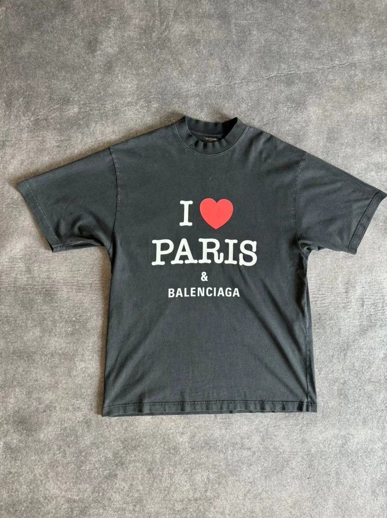 Balenciaga Balenciaga Souvenir series I LOVE PARIS T-shirt Size US XXS / EU 40 - 1 Thumbnail