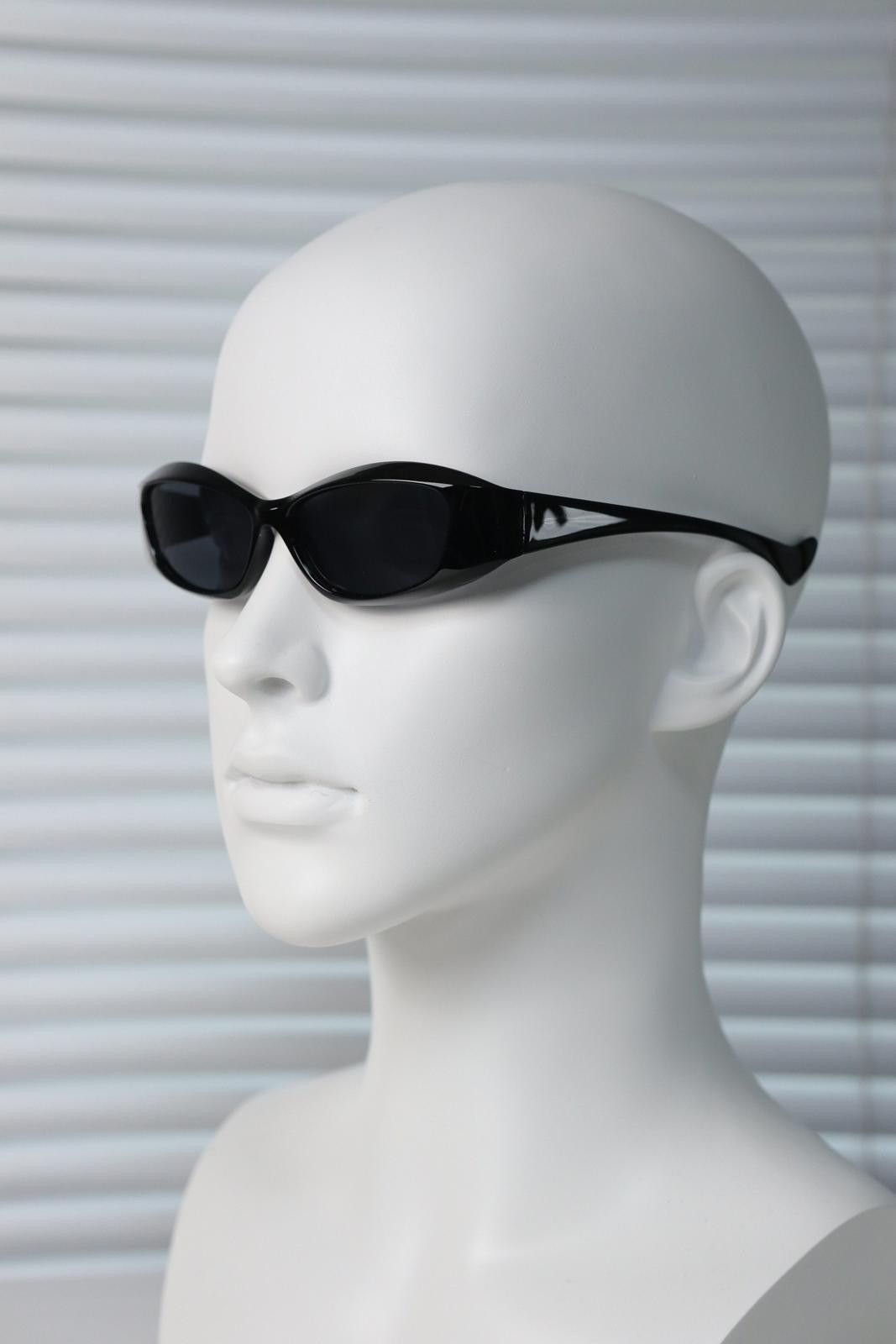 Other Rare Vtg Y2k Avant Garde Round Sunglasses Black Unisex OS Size ONE SIZE - 5 Thumbnail