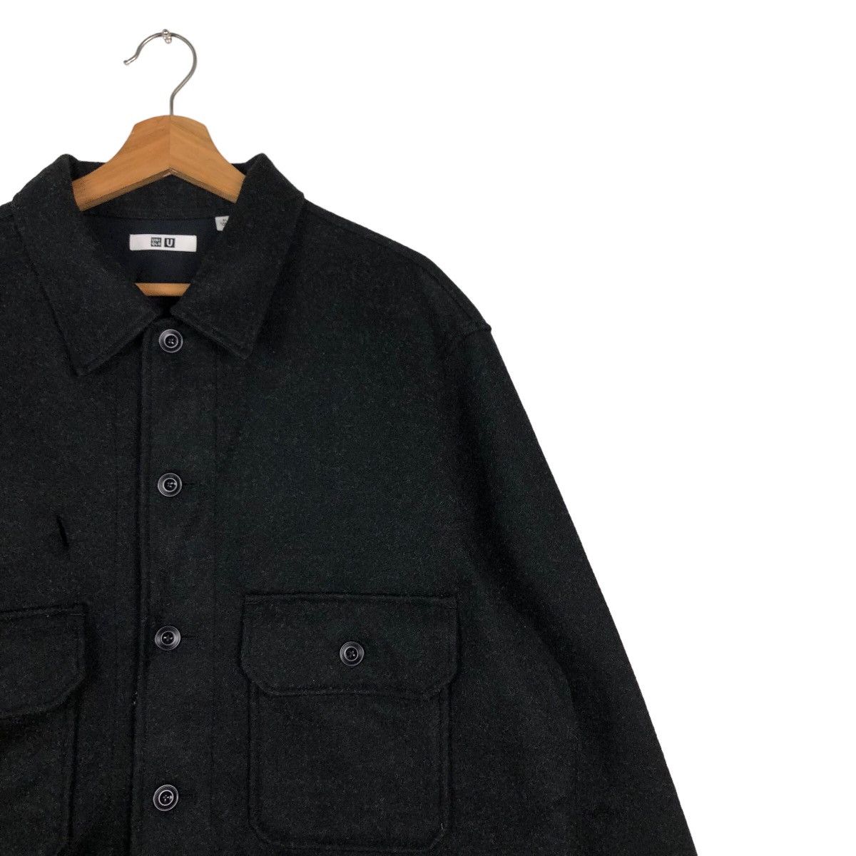 Japanese Brand 🔥Vintage Rich Black Wool Jacket Uniqlo Japan Issey Miyake Size US XL / EU 56 / 4 - 6 Thumbnail
