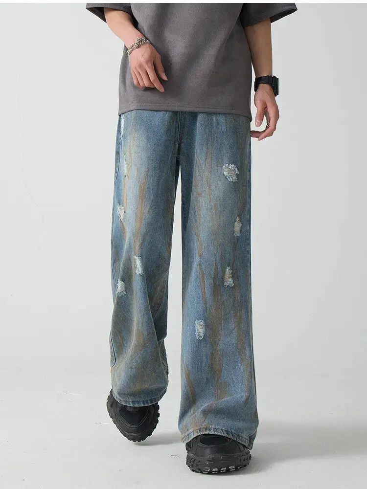 Japanese Brand Retro loose ripped micro flared jeans Size US 32 / EU 48 - 1 Thumbnail