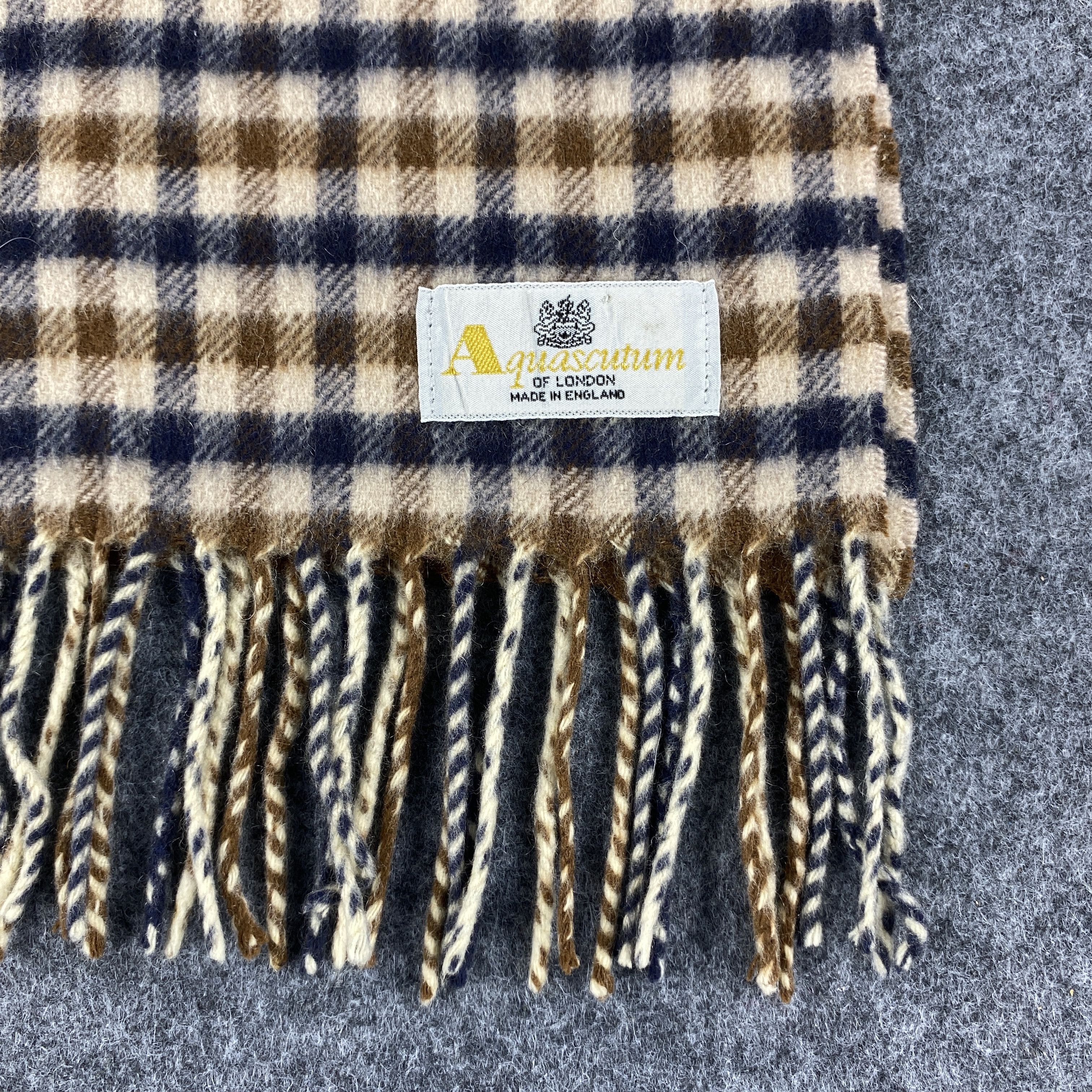 Aquascutum × Vintage GF10429 Aquascutum Scarf Neck Wear Muffler Size ONE SIZE - 2 Thumbnail