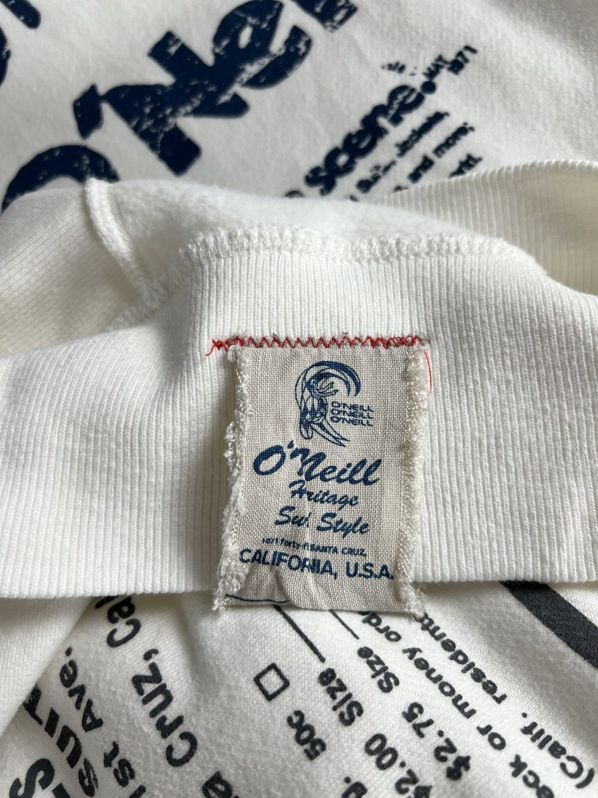 O'Neill × Quiksilver × Vintage Vintage Wetsuits Oneill Santa Cruz Surfin Crew Sweatshirt Size US L / EU 52-54 / 3 - 8 Thumbnail
