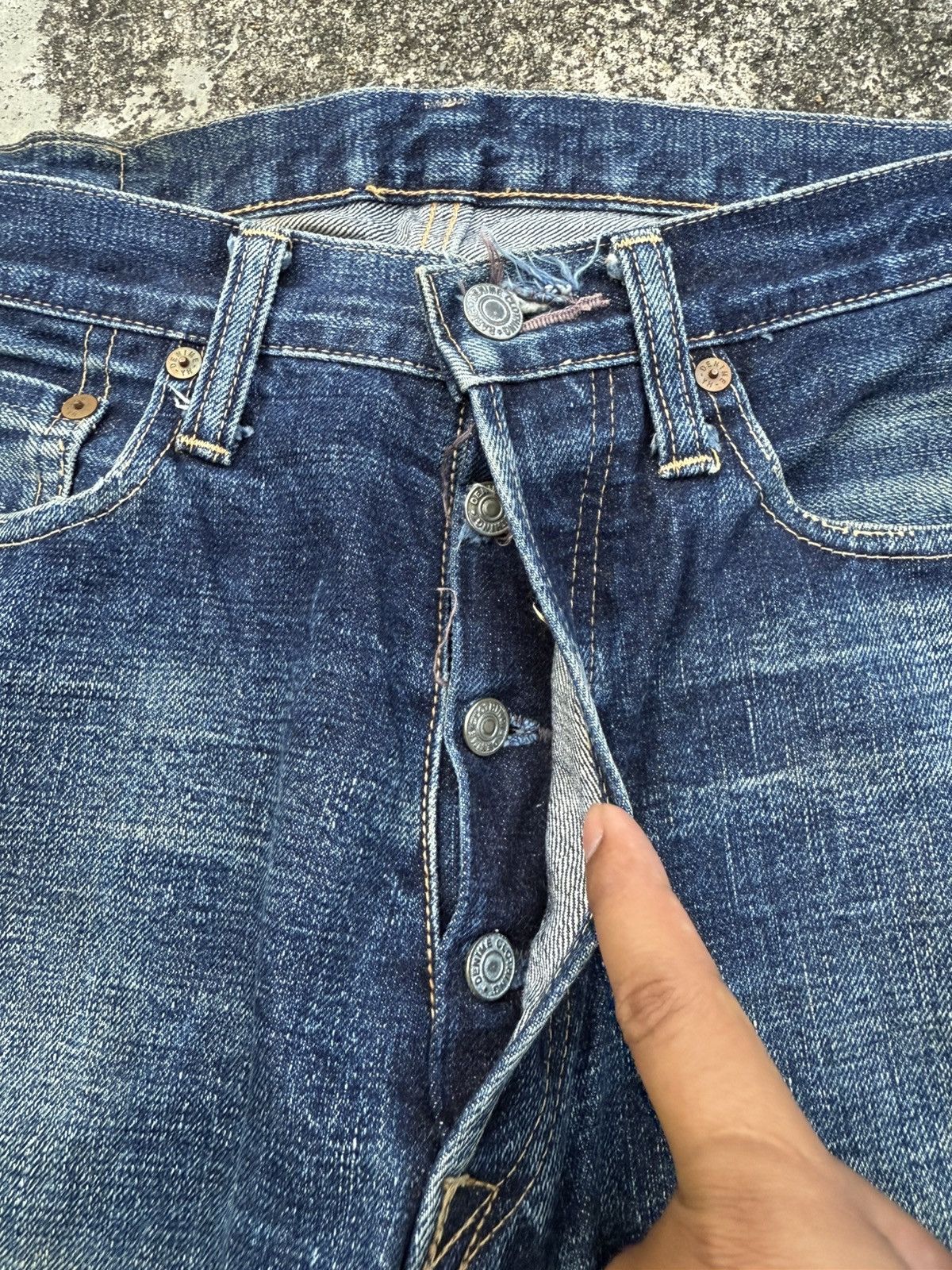 Denime Denime Made In Japan Redline Selvedge Clawmark Denim Jeans Size US 27 - 9 Thumbnail