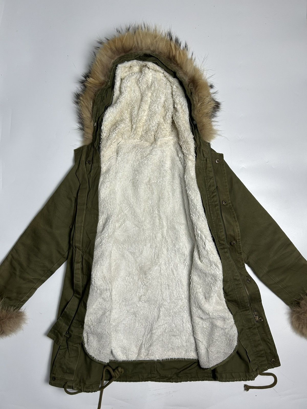 Japanese Brand MULTI POCKET FAUX FUR REMOVABLE FLEECE LINING PARKA JACKET Size US S / EU 44-46 / 1 - 3 Thumbnail