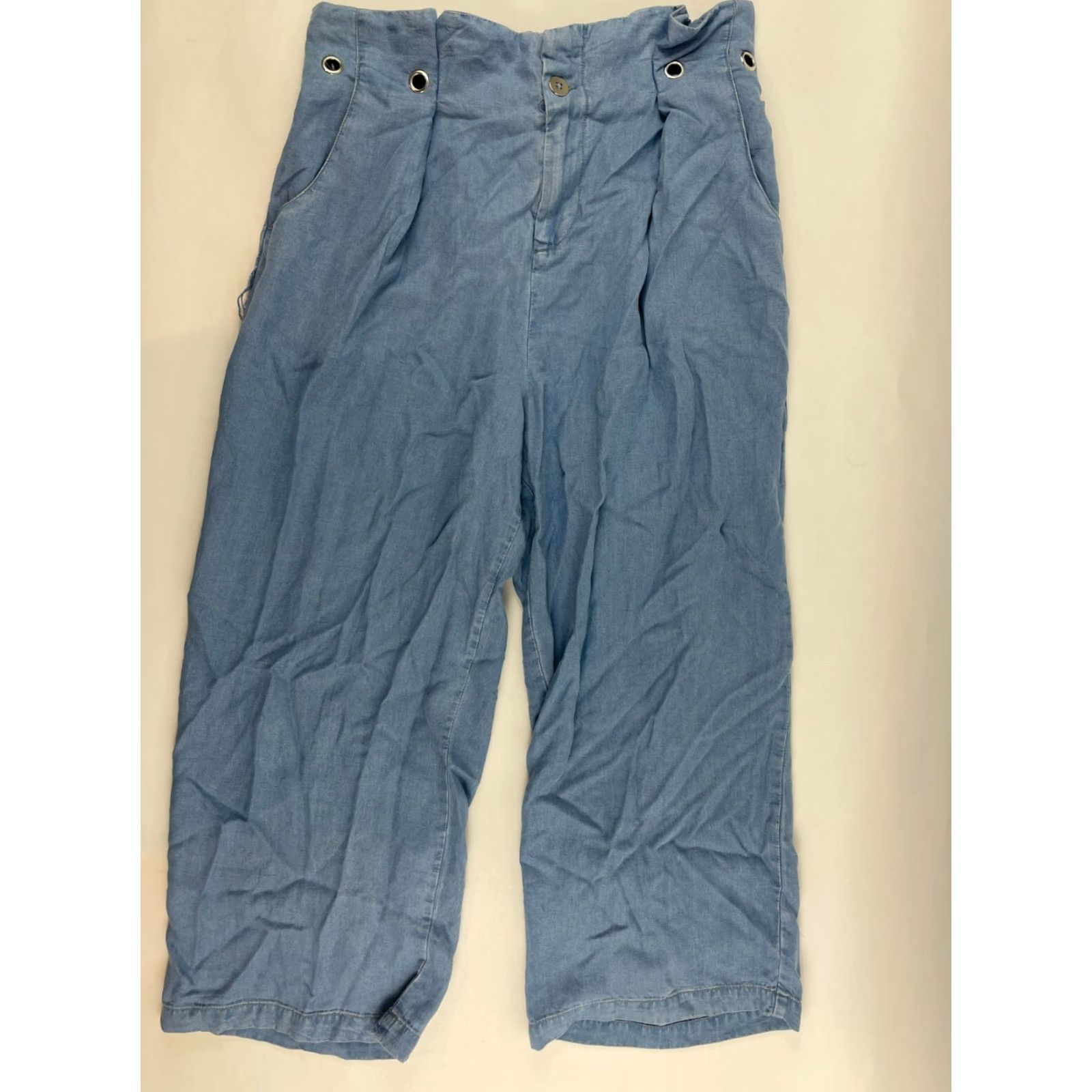 Laundry by Shelli Segal Laundry by Shelli Segal Pants Women's M Indigo Wash Pull On Wide Leg NWT NWD- there’s a hole in side Size 32" / US 10 / IT 46 - 2 Thumbnail