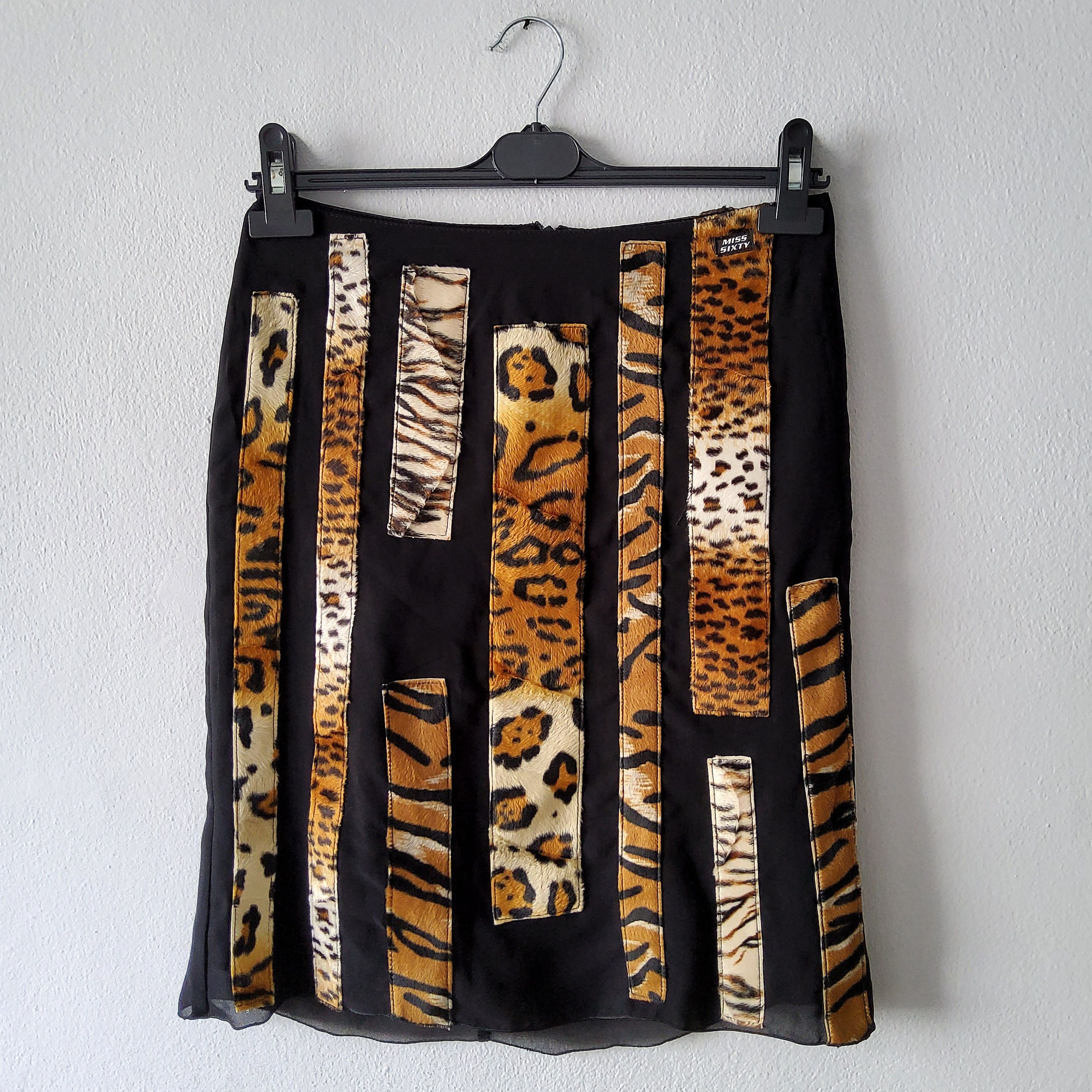Miss Sixty Miss Sixty vintage y2k furry animal print patchwork skirt Size 28" / US 6 / IT 42 - 2 Thumbnail