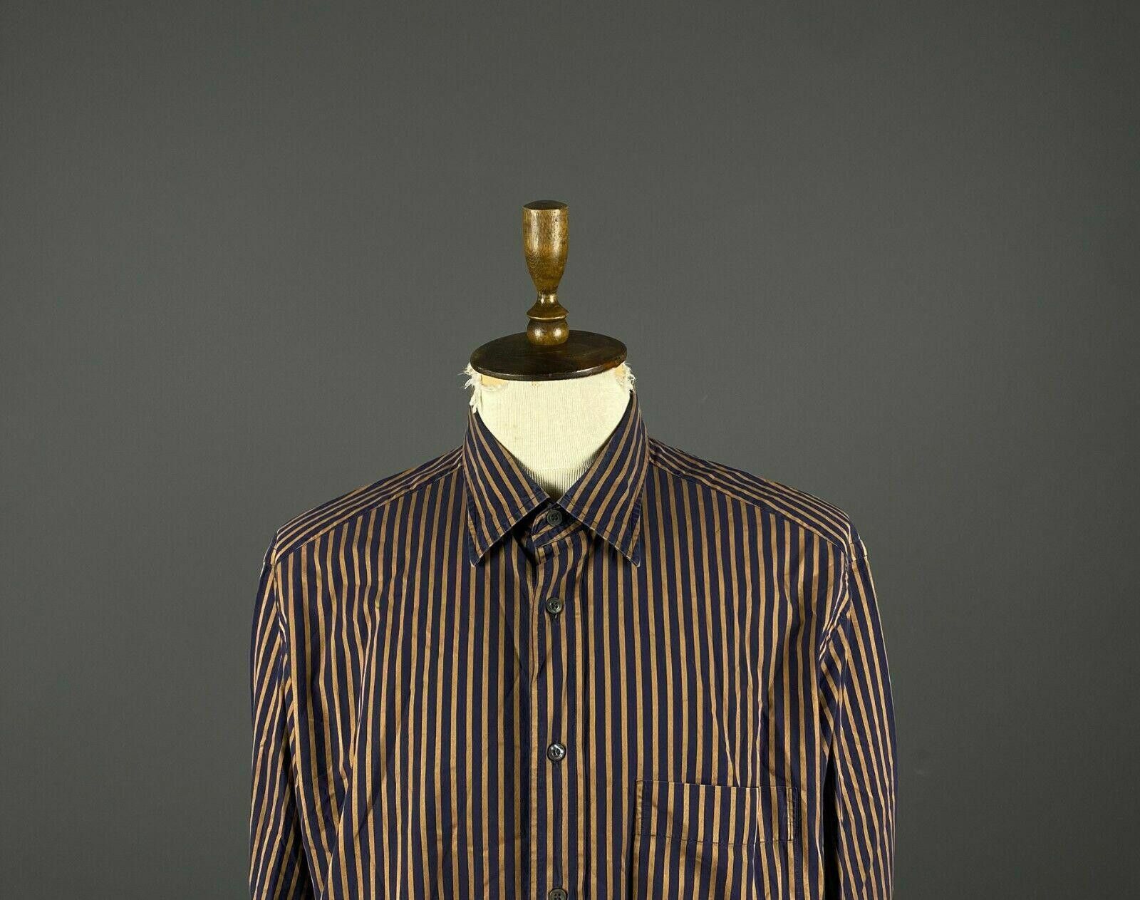 Brioni Men Brioni Stripe One Pocket Button Up Dress Shirt Size US M / EU 48-50 / 2 - 2 Thumbnail