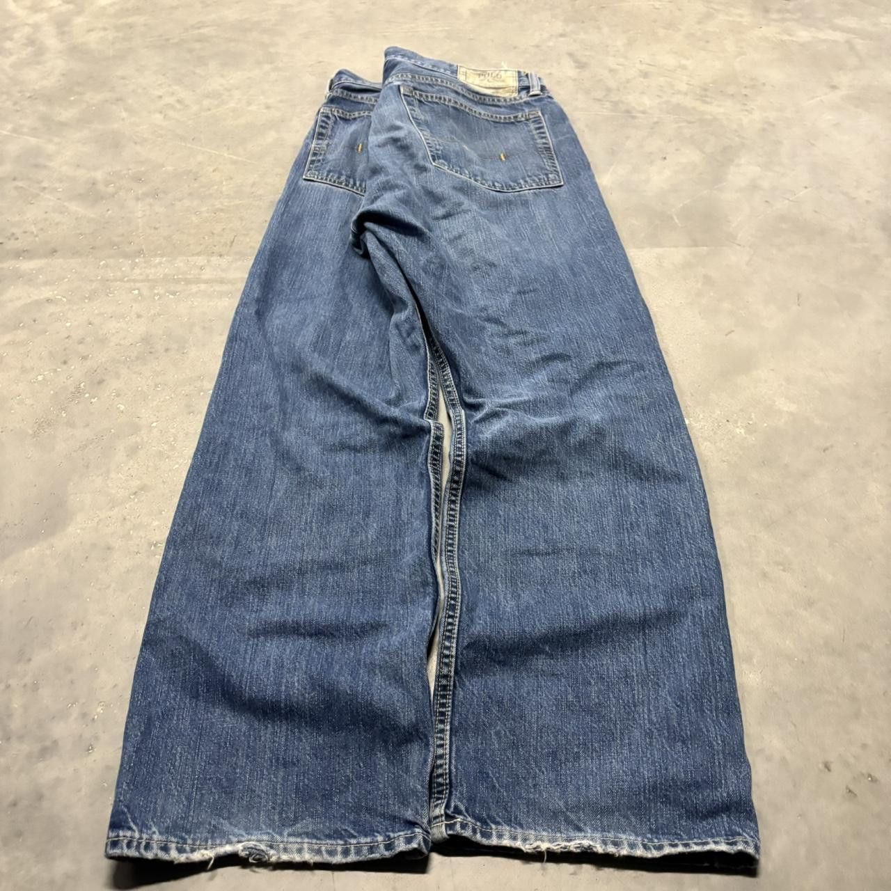 Polo Ralph Lauren × Vintage Crazy Vintage Y2K/2000s Grunge Dark Wash Polo Ralph Lauren Denim Jeans! Size US 35 - 4 Thumbnail
