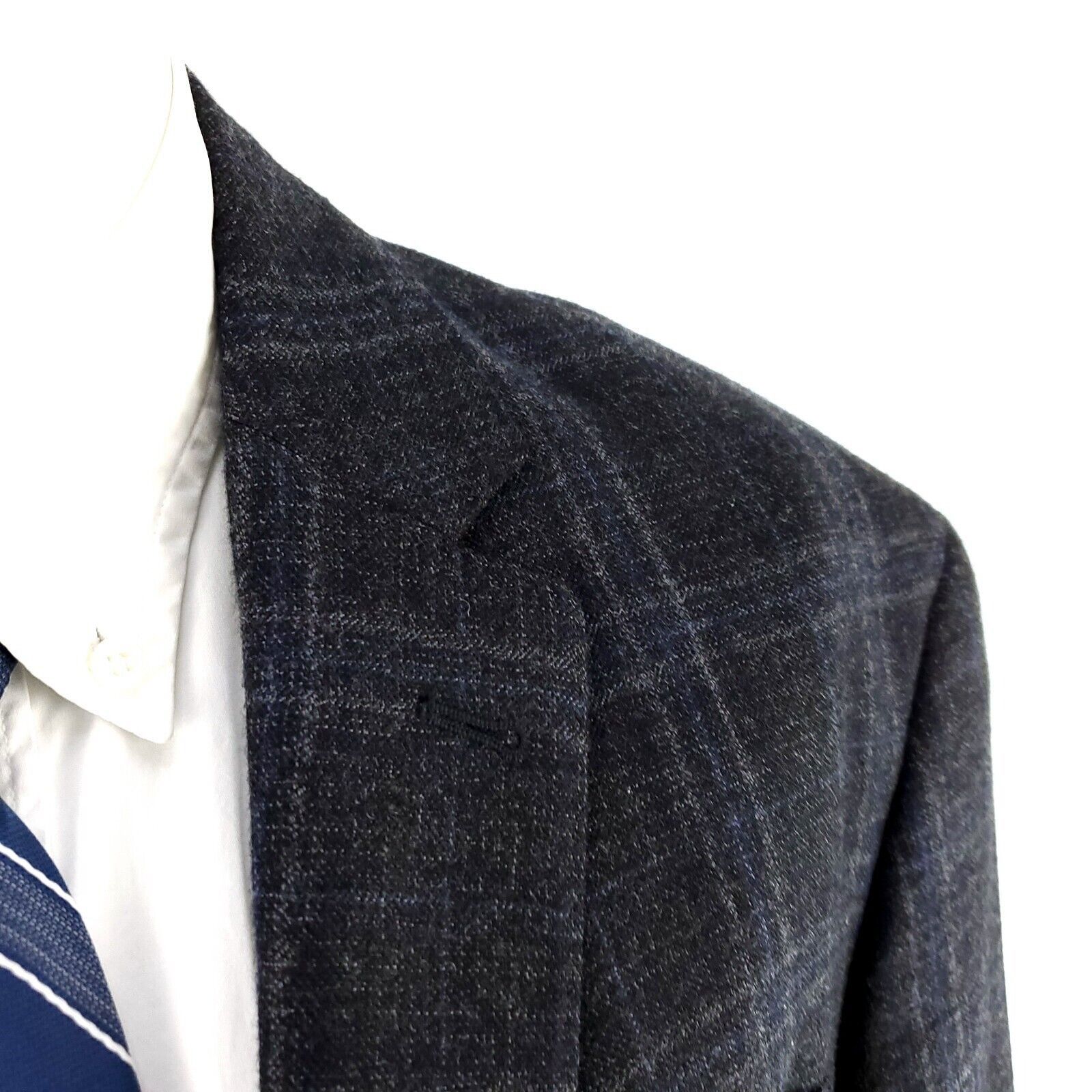 Joseph Abboud Joseph Abboud Zigone Flannel Wool 2 Button Sport Coat 42R Gr Size 42R - 2 Thumbnail