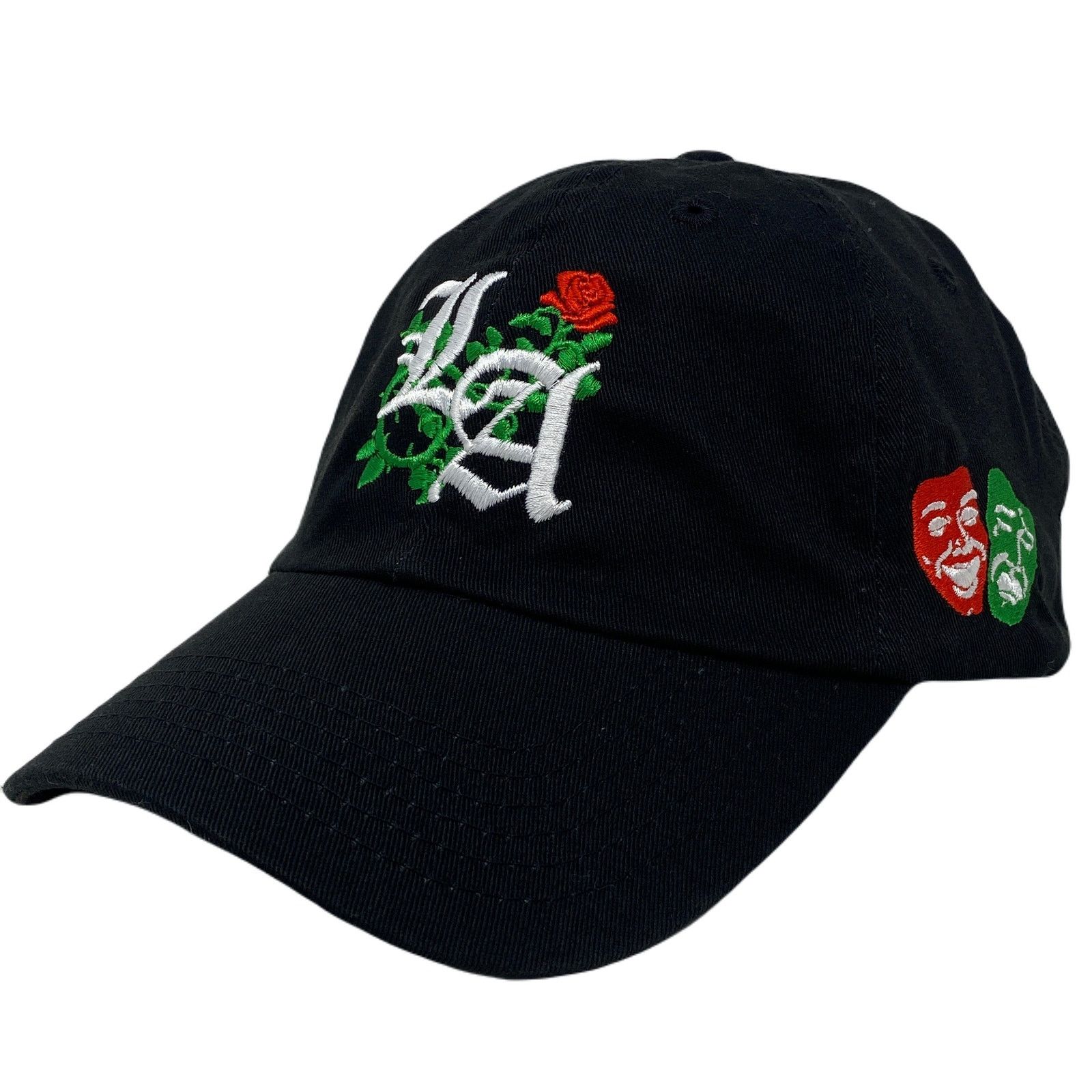 Other Los Angeles Laugh Now RED Cry Later GREEN Masks Dad Hat Size ONE SIZE - 3 Thumbnail