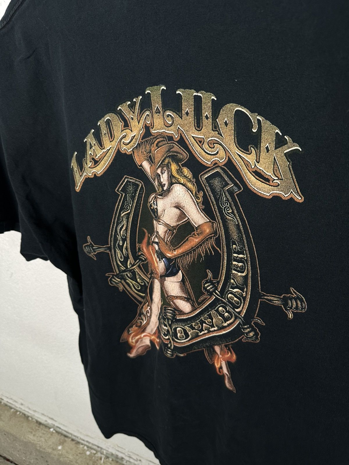Fruit Of The Loom Vintage Cowgirl Flames Western T-Shirt Size US XL / EU 56 / 4 - 2 Thumbnail