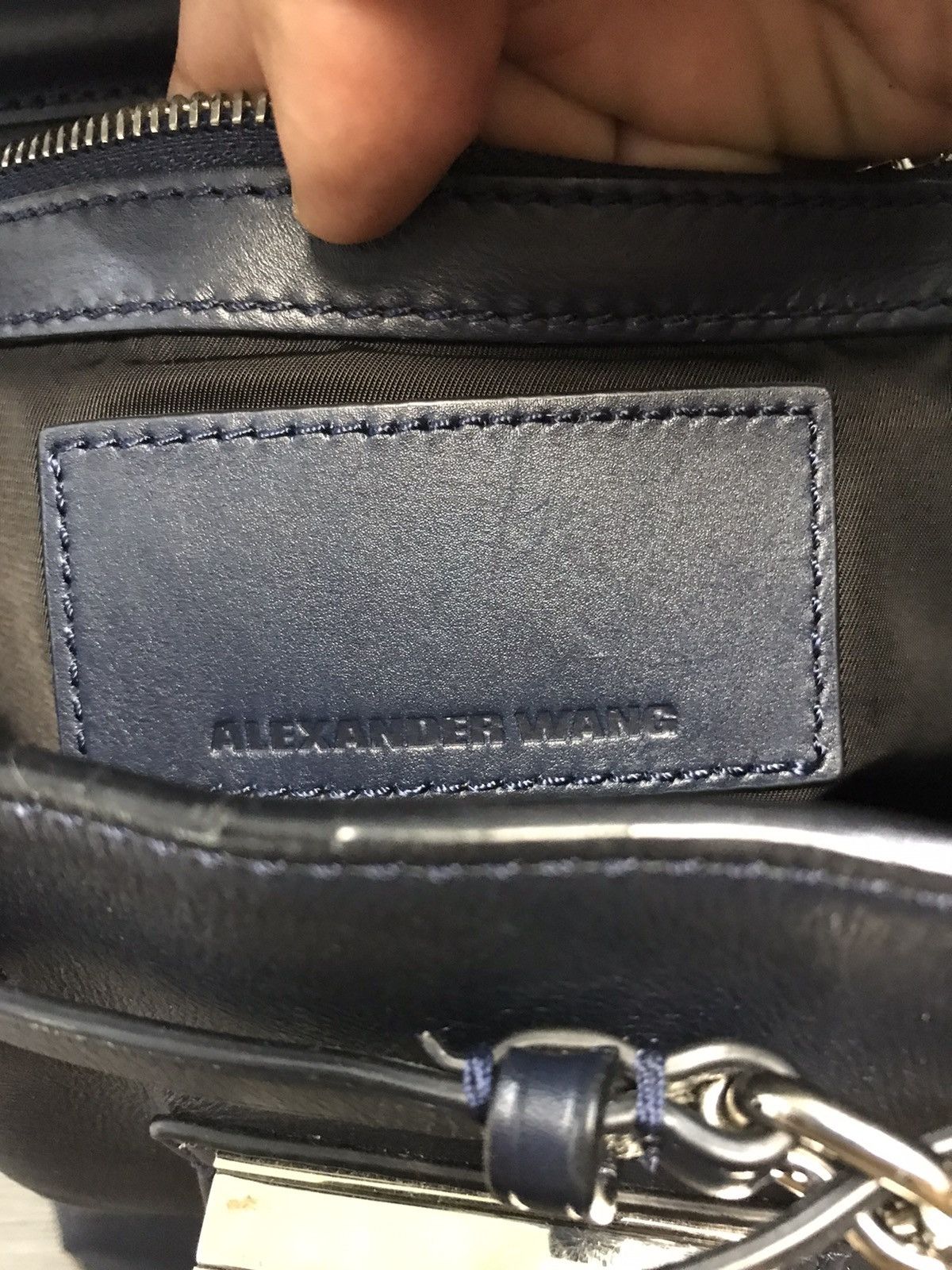 Alexander Wang Alexander wang Dark Blue Leather Bagpack Size ONE SIZE - 11 Thumbnail