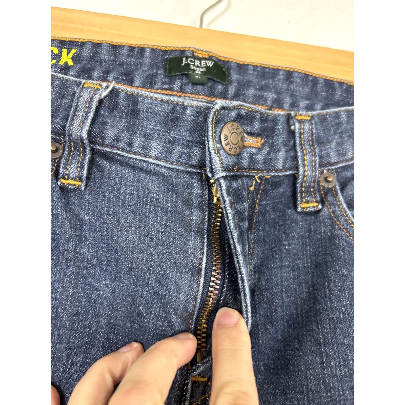 J.Crew J.CREW Jeans Womens 32x27 Toothpick Dark Wash Blue Denim Mid Rise Stretch Size 24" / US 00 / IT 34 - 6 Thumbnail