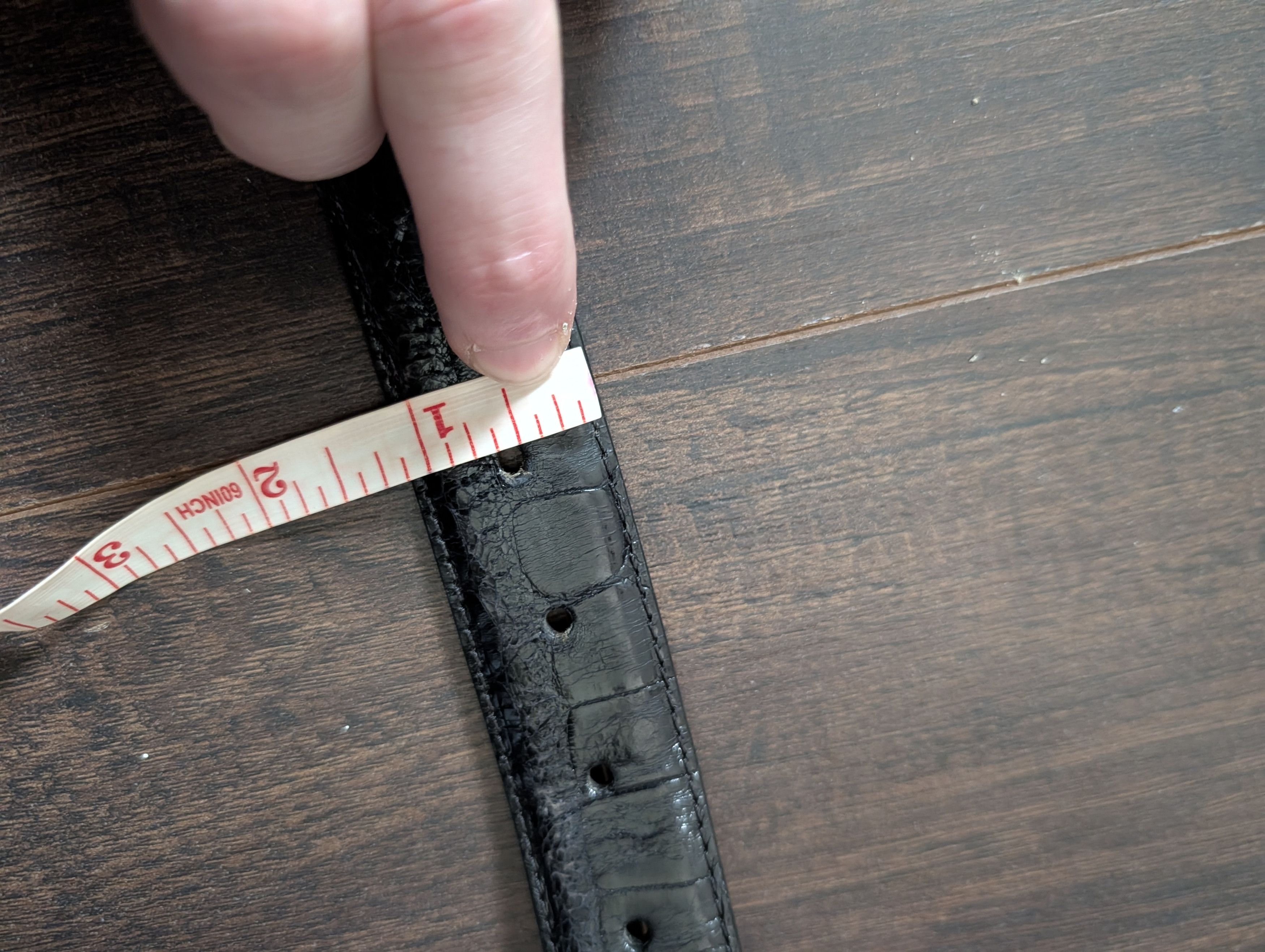 Sterling Silver Kirk Smith 925 buckle w Catherine Zadeh Am. Alligator belt Size 36 - 13 Thumbnail