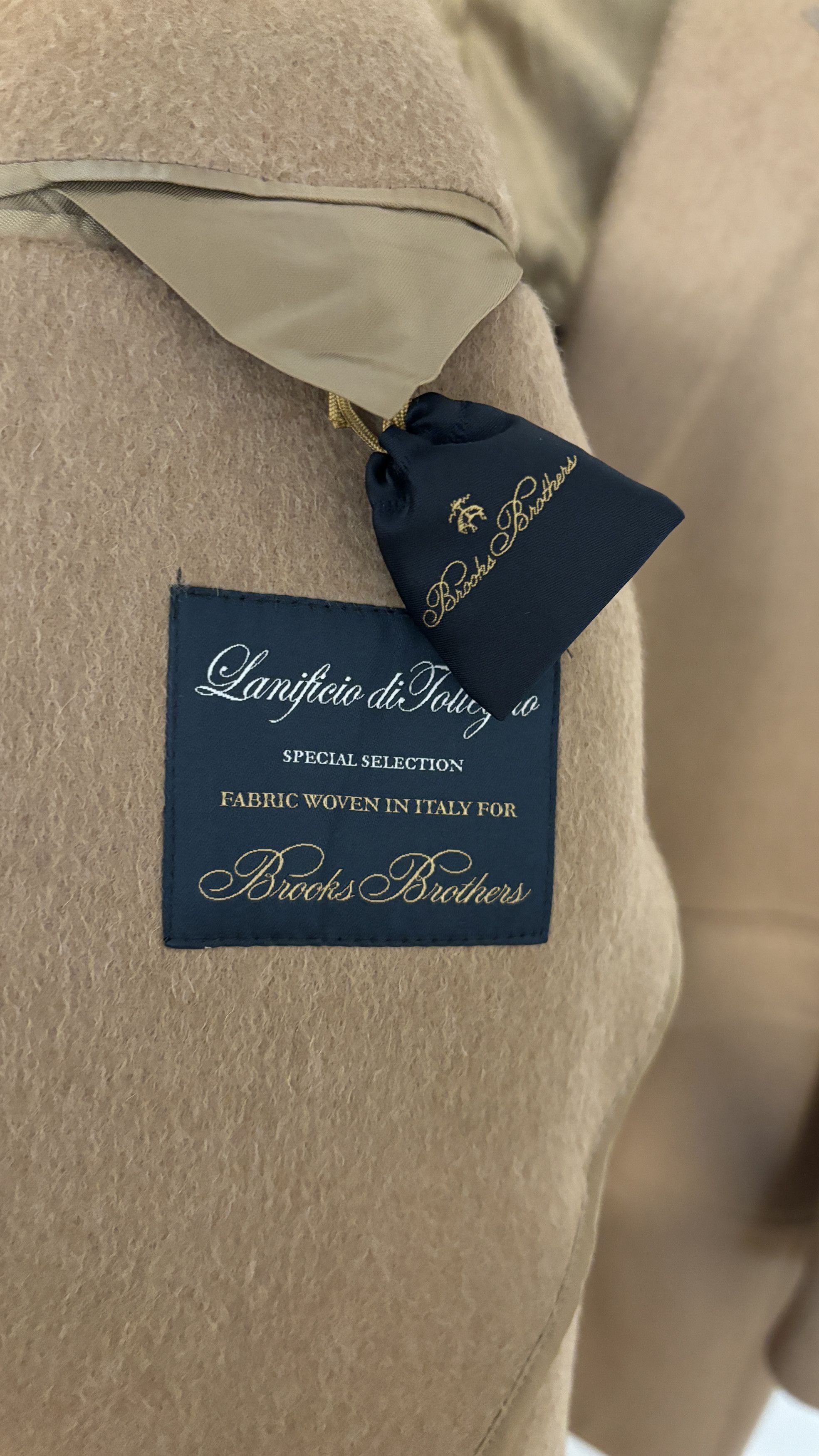Brooks Brothers $1698 Made in Italy Camelhair Polo Coat/ Overcoat 44 - L/XL Size US L / EU 52-54 / 3 - 10 Thumbnail