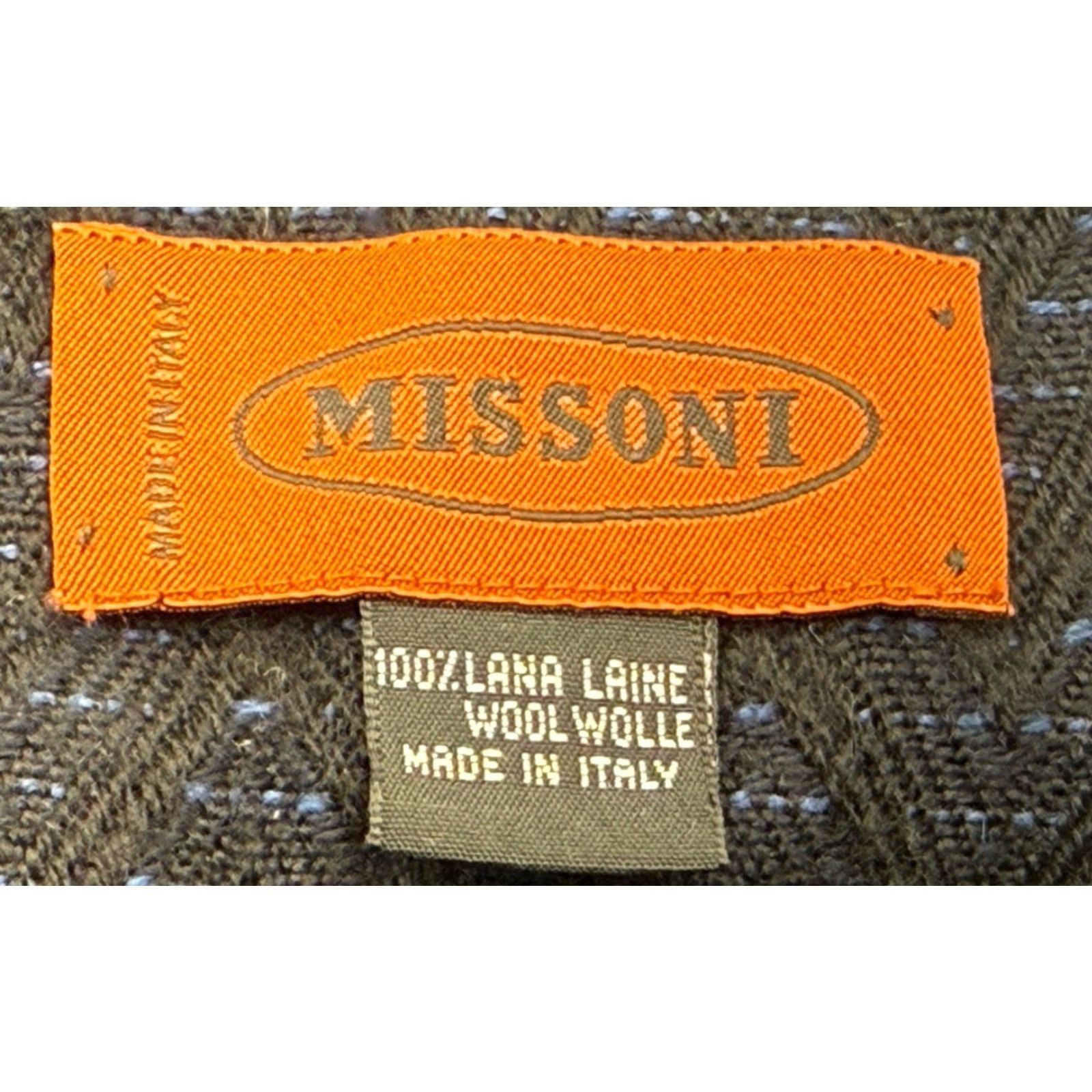 Missoni Missoni Zig Zag Scarf 100% Wool Made In Italy, Multicolor, Women, Rectangle, Knit, Wool, Pattern Zigzag, Cardigan? Size ONE SIZE - 4 Thumbnail