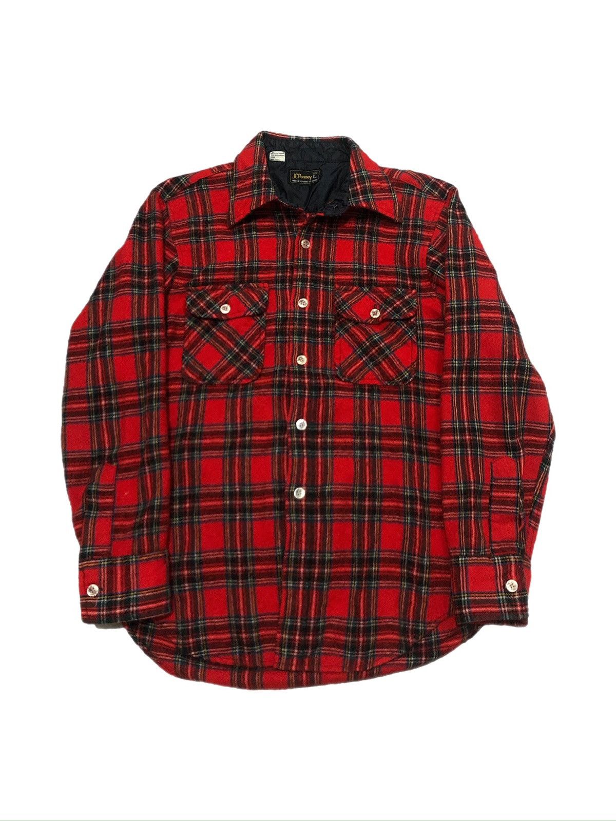 Vintage Vtg JCPenny Wool Blend Flannel Size US L / EU 52-54 / 3 - 1 Thumbnail
