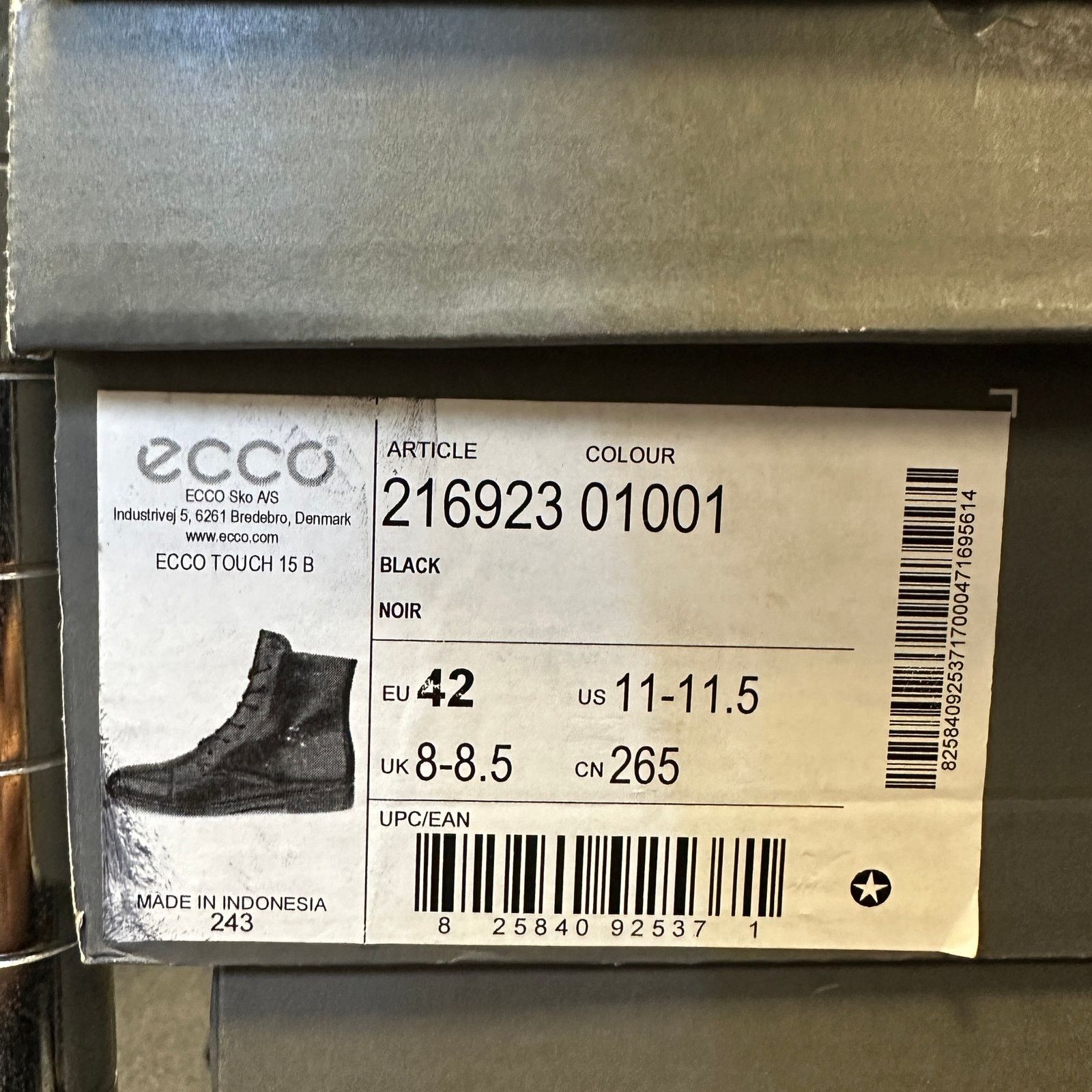 Ecco ECCO WOMEN'S 42 BLACK TOUCH 15 LACE CHUKKA BOOTS NIB Size US 11.5 / IT 41.5 - 7 Thumbnail