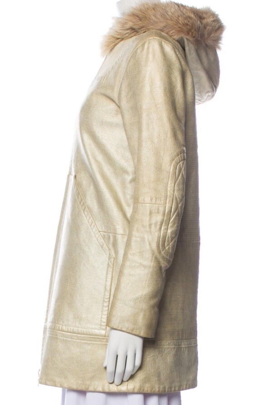 Marc Jacobs Marc Jacobs Golden Leather Fur Zip Hooded Coat Made USA SzXS Size XS / US 0-2 / IT 36-38 - 10 Thumbnail