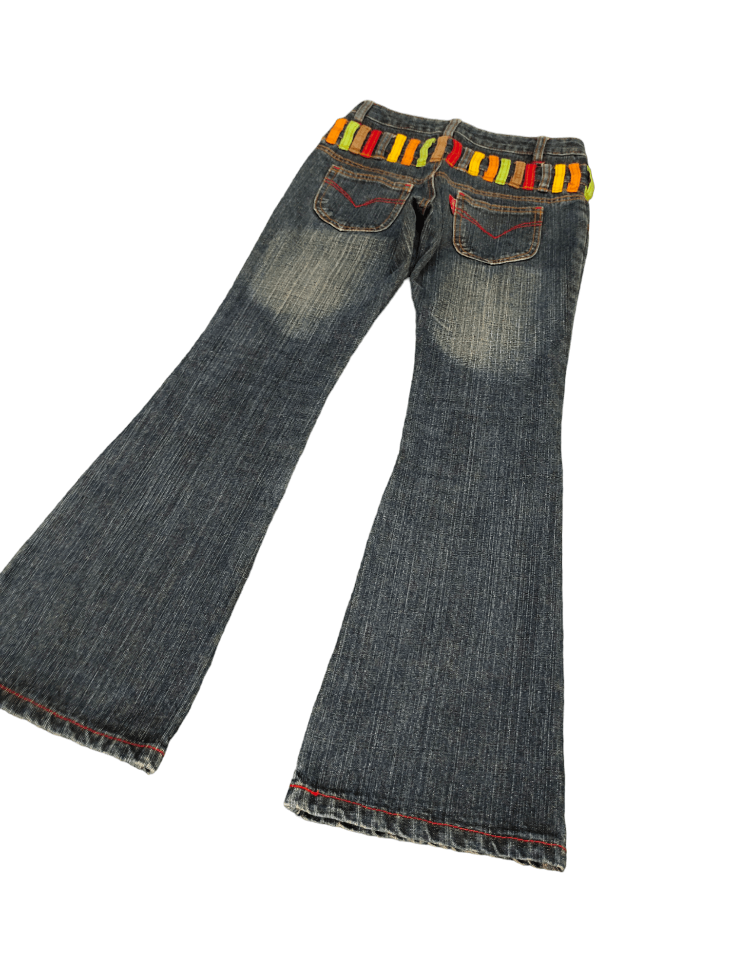 Fiorucci Flare Jeans Fiorucci Double Waist Boot Cut Low Rise Mudmax Size 25" / US 0 / IT 36 - 12 Thumbnail