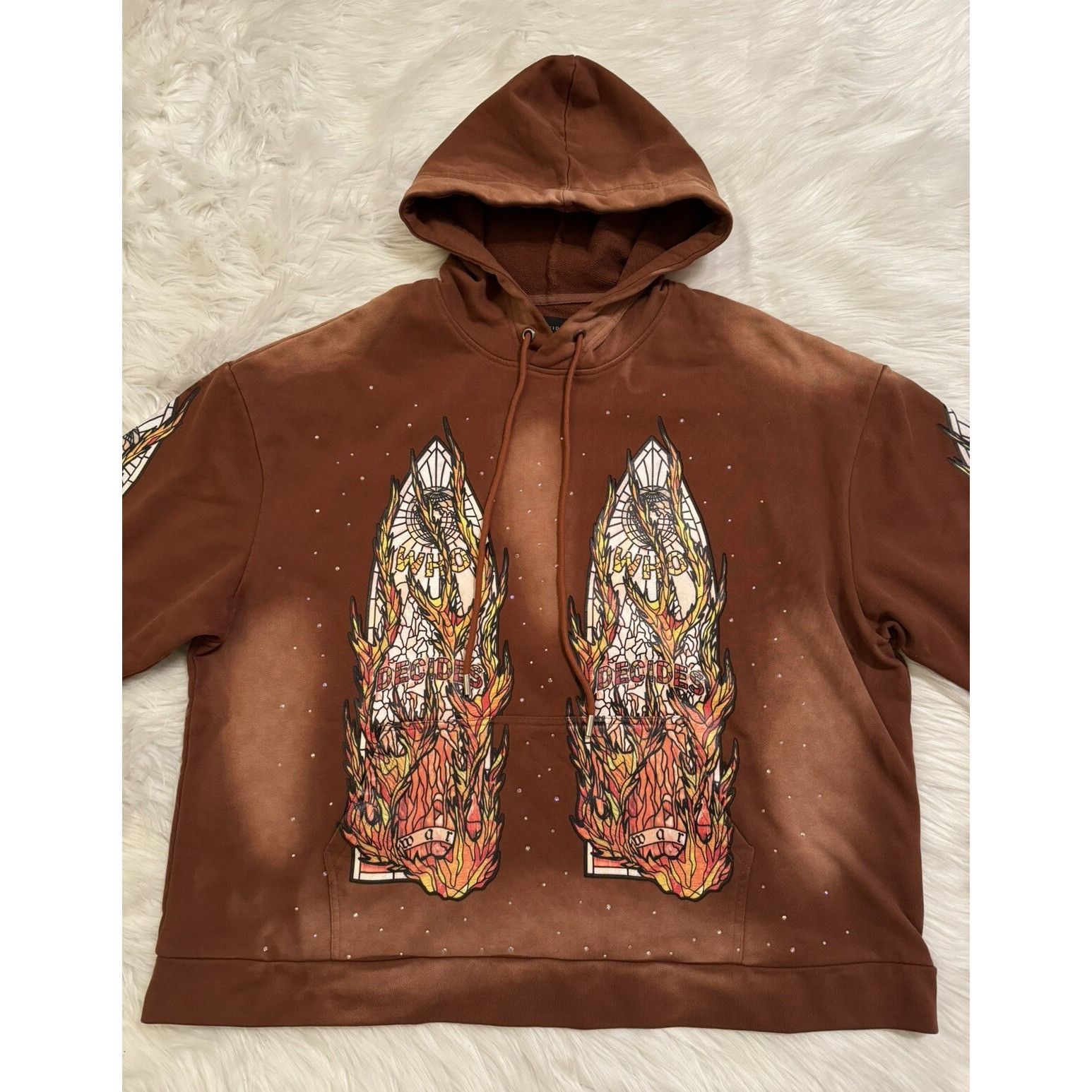 Who Decides War Who Decides War Flame Glass Hooded Sweatshirt Hoodie Crystal Size US XL / EU 56 / 4 - 2 Thumbnail