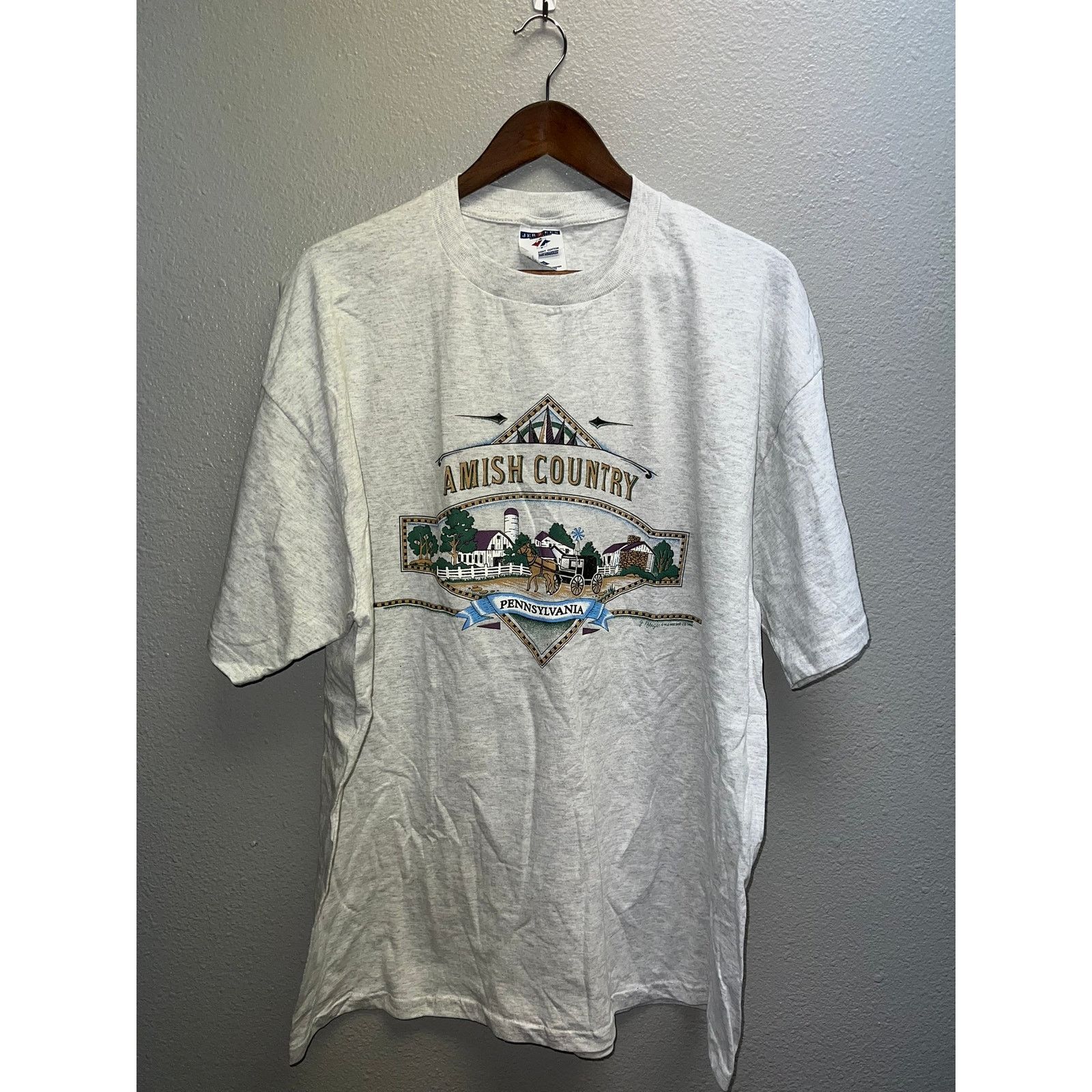 Jerzees Vintage Amish Shirt Amish Country PA Pennsylvania Tee 90s Xl Size US XL / EU 56 / 4 - 1 Thumbnail