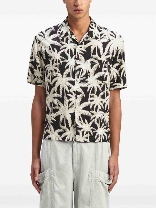 Palm Angels o1y0325 Patterned Shirt in Black/White Size US M / EU 48-50 / 2 - 4 Thumbnail