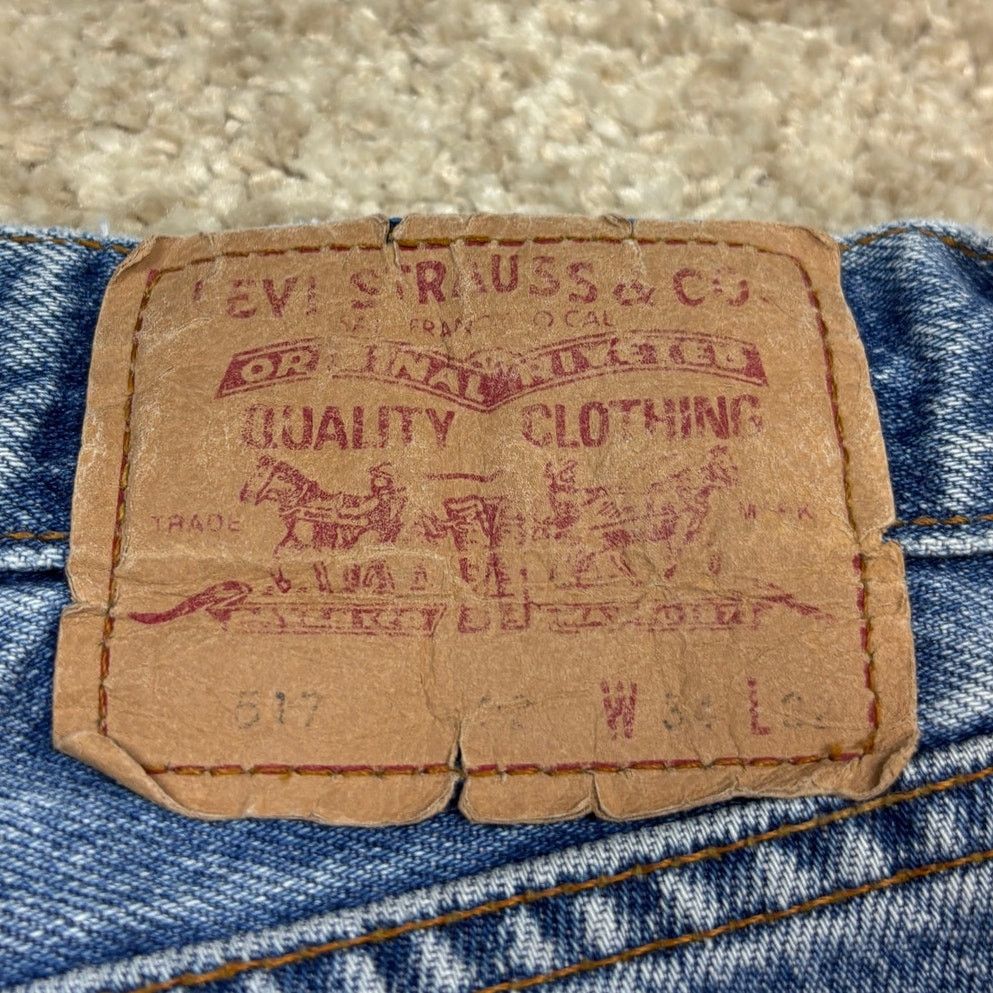 Levi's × Vintage Vintage 90s Levi's 517 Boot Cut Jeans 34x32 (Actual 32x31) Size US 32 / EU 48 - 5 Thumbnail