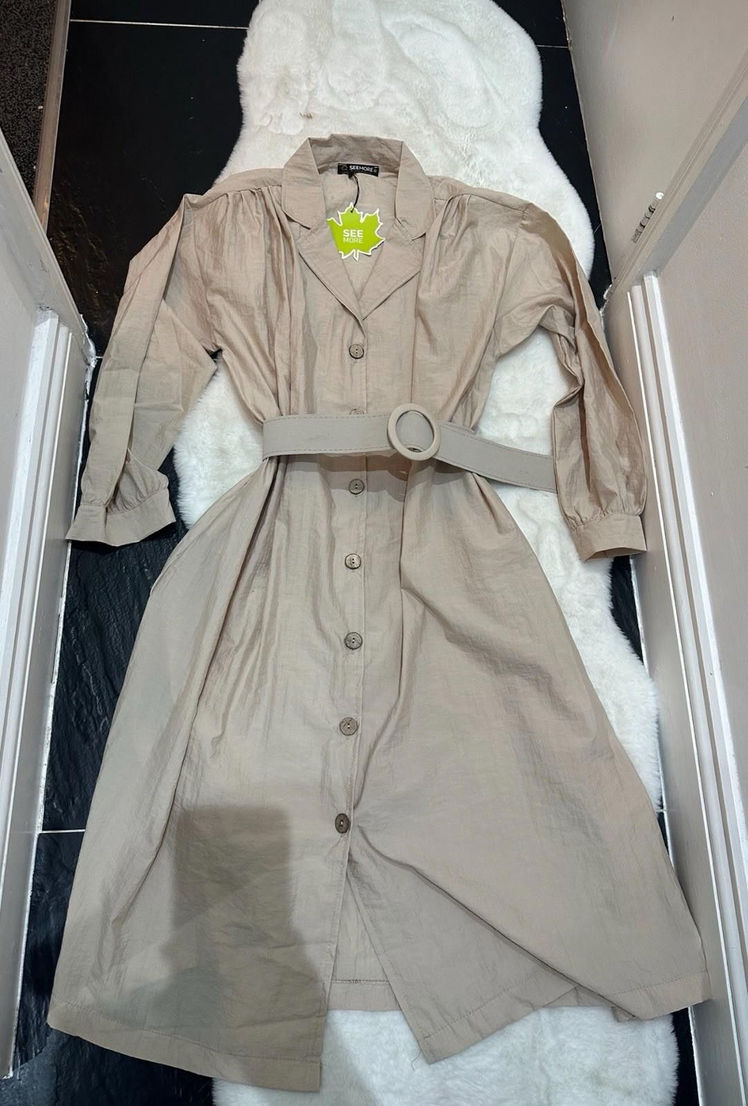 Actual Hate Actuel Midi dress beige Size S / US 4 / IT 40 - 1 Thumbnail