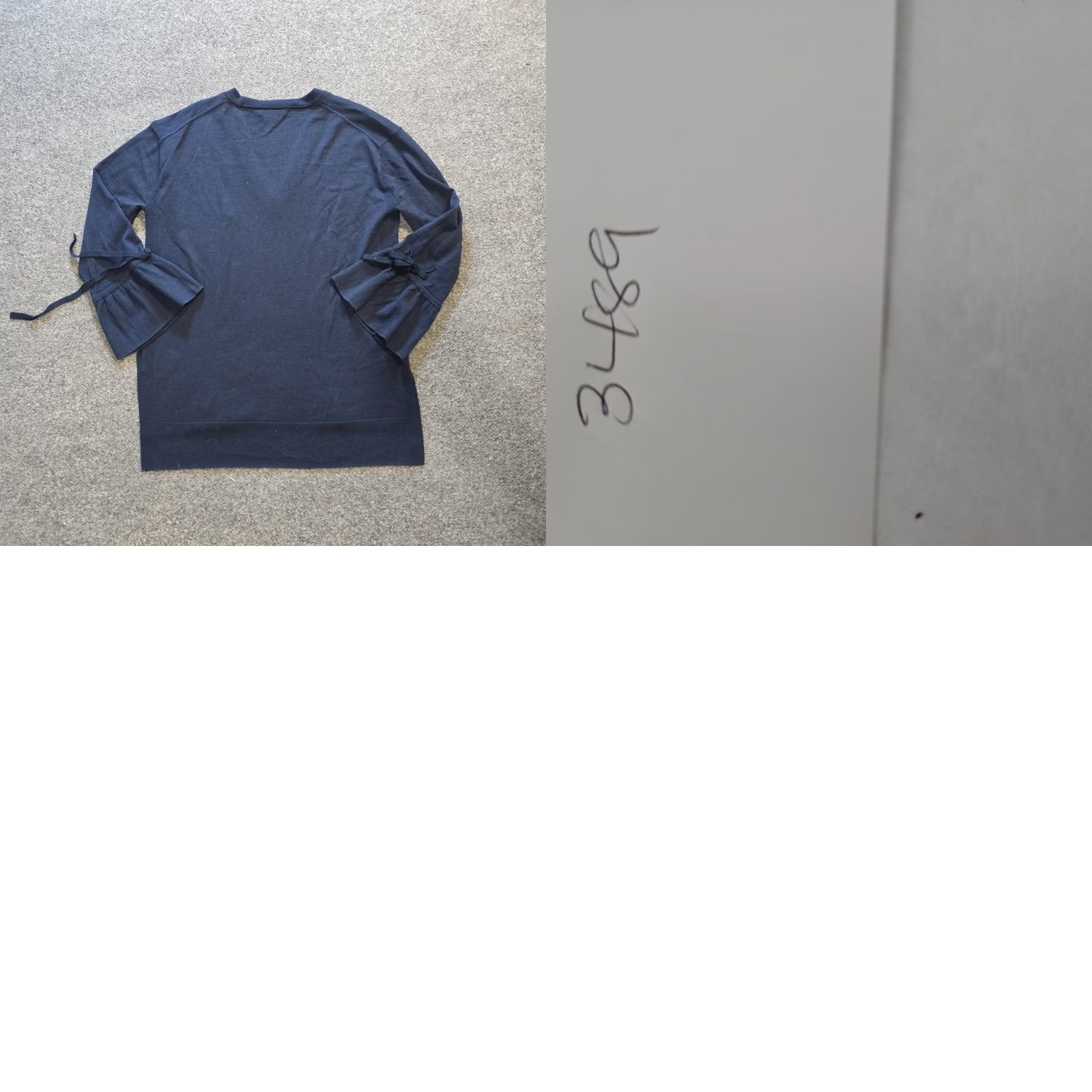 J.Crew J.CREW Sweater Women Size S Blue Merino Wool V-Neck Flare Sleeve Casual Size S / US 4 / IT 40 - 8 Thumbnail