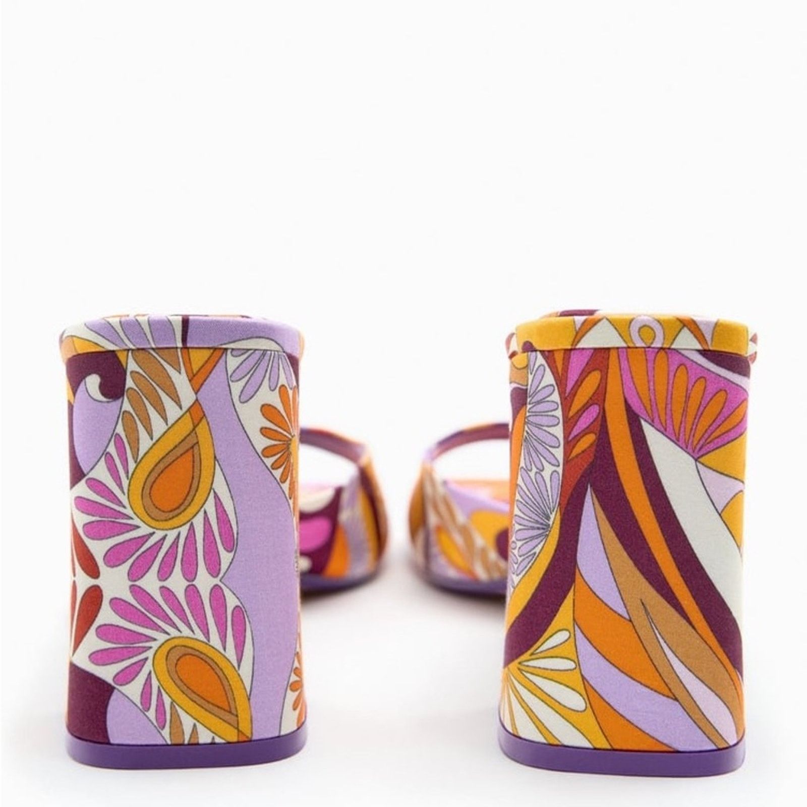 Zara ZARA PRINTED HIGH HEEL SANDALS MULTI-COLOR Size US 6.5 / IT 36.5 - 5 Thumbnail