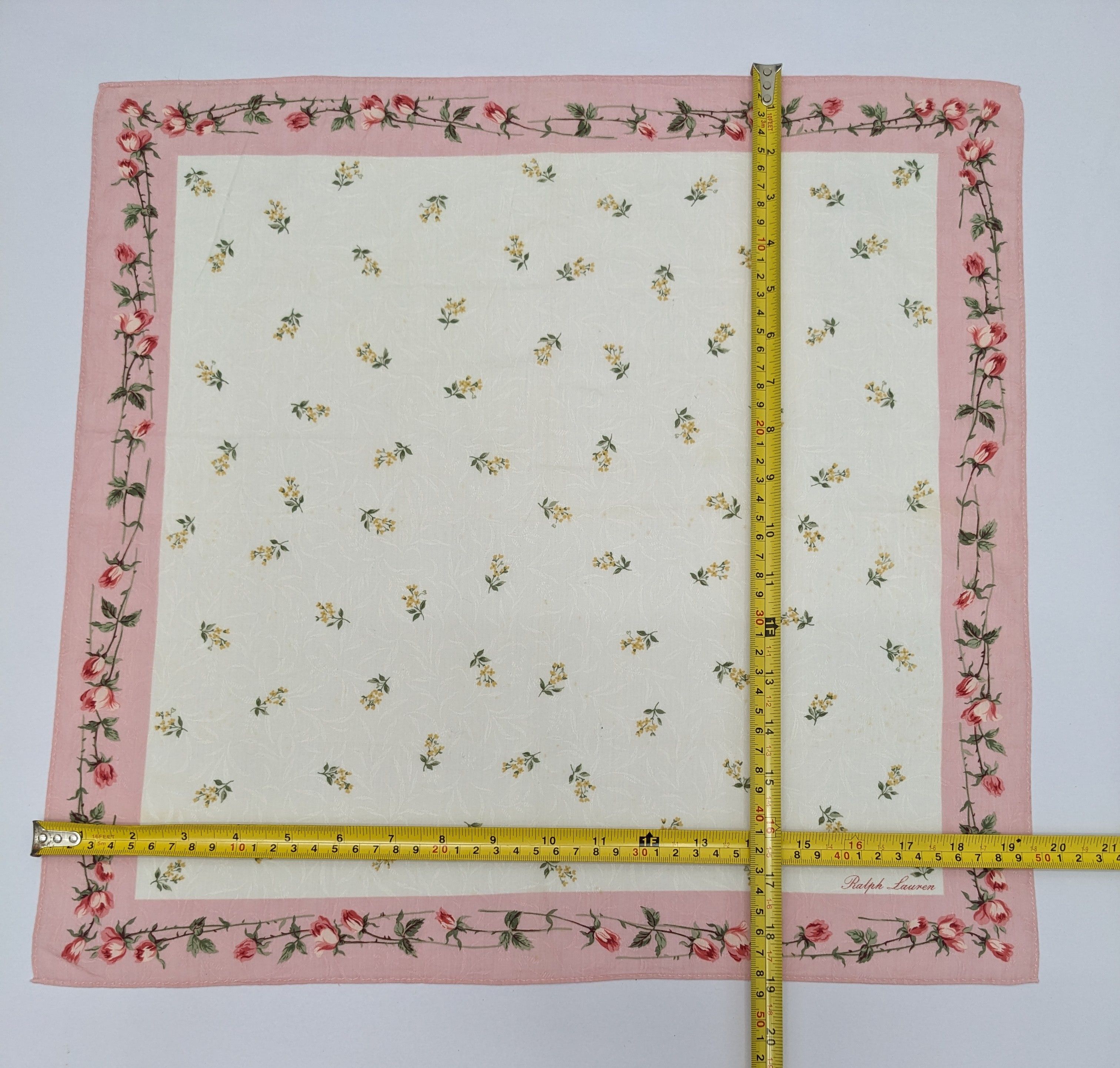 Ralph Lauren Ralph Lauren Pink Rose Vine & Wildflower Handkerchief Size ONE SIZE - 4 Thumbnail