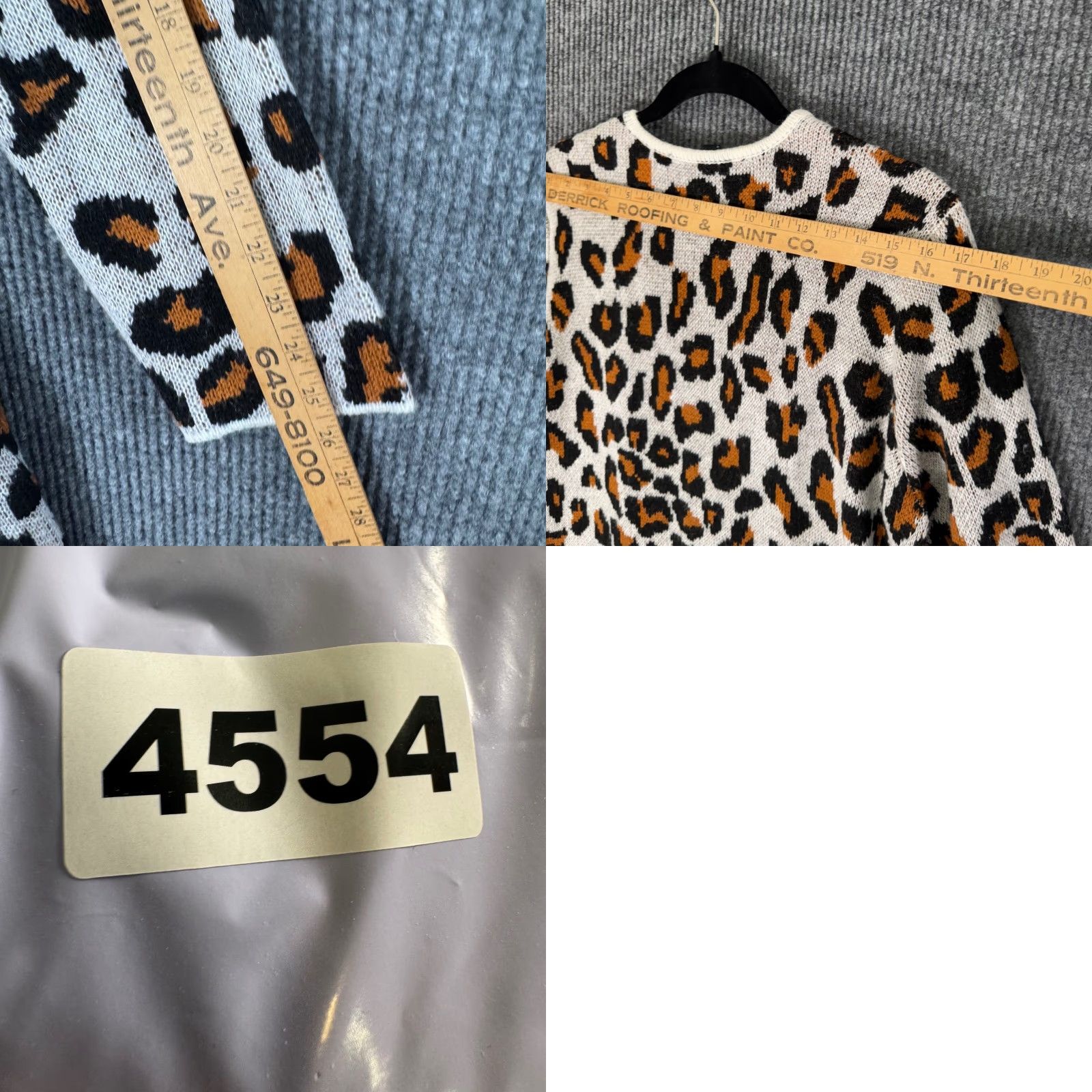 VINTAGE? No. (Not Vintage) Signature Studio Womens XL Leopard Cardigan Animal Print Y2K Glam Streetwear