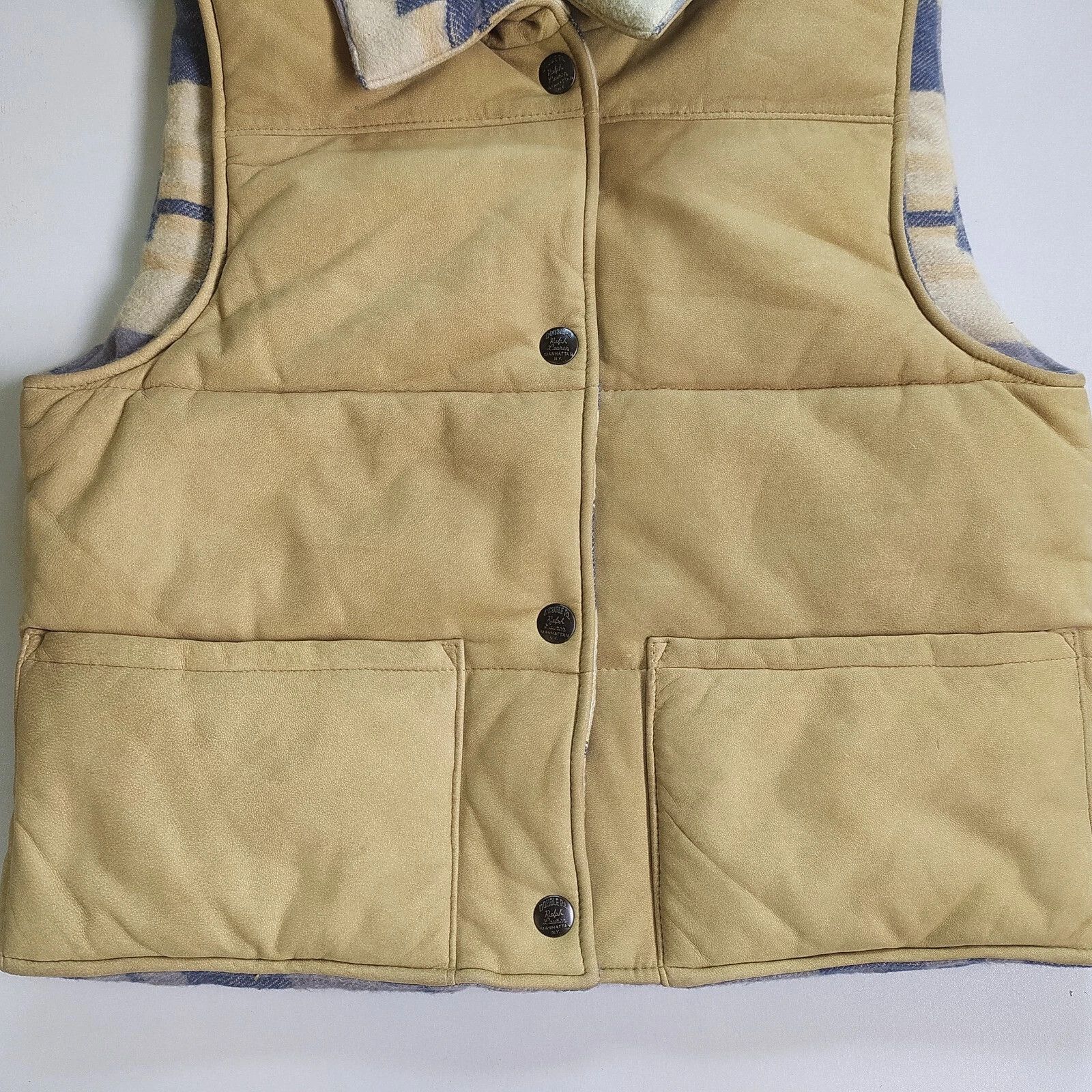 RRL Ralph Lauren DOUBLE RL Women's Quilted suede vest FTP 9001 Size XS / US 0-2 / IT 36-38 - 4 Thumbnail