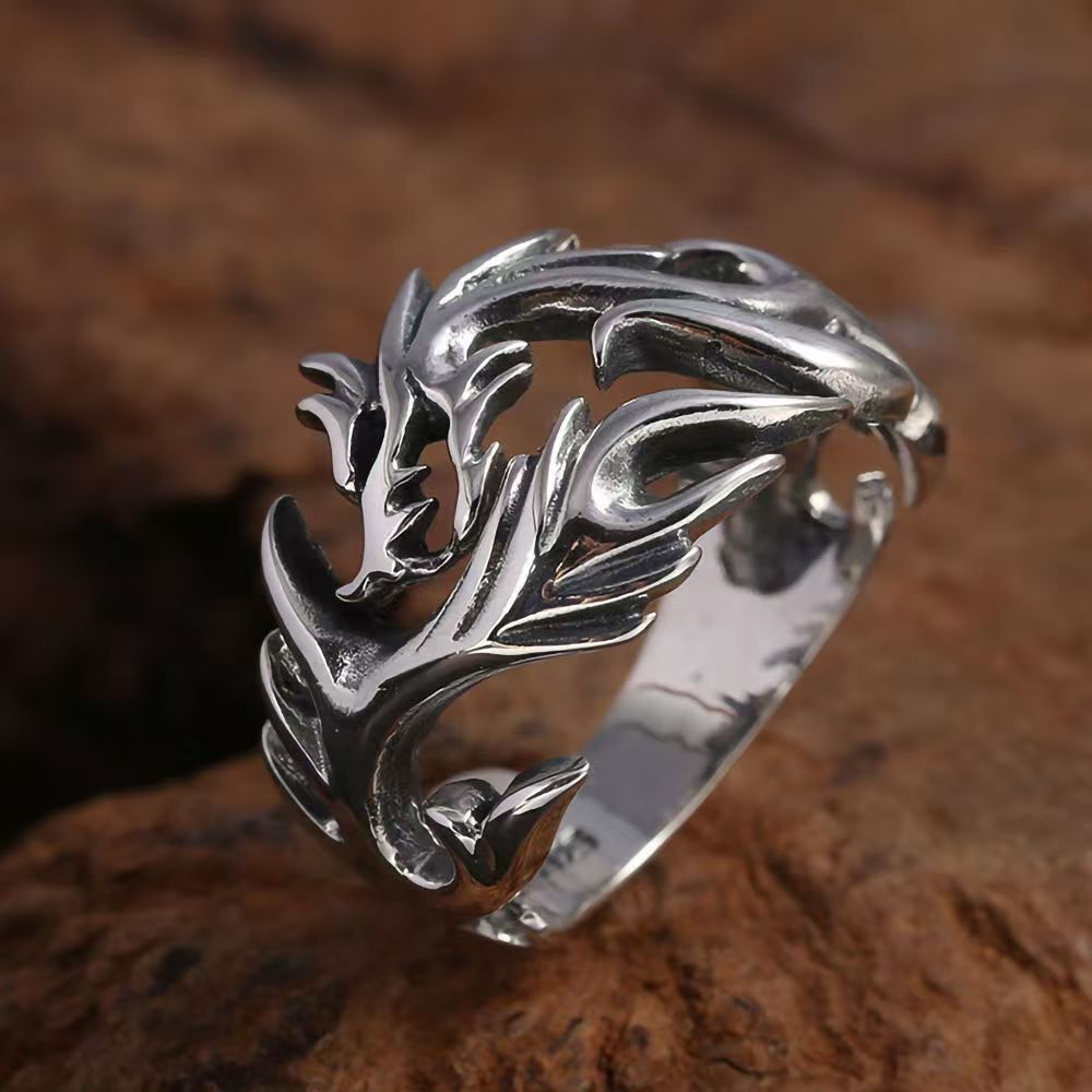 Jewelry Retro Punk Dragon Open Adjustable Ring Size ONE SIZE - 3 Thumbnail