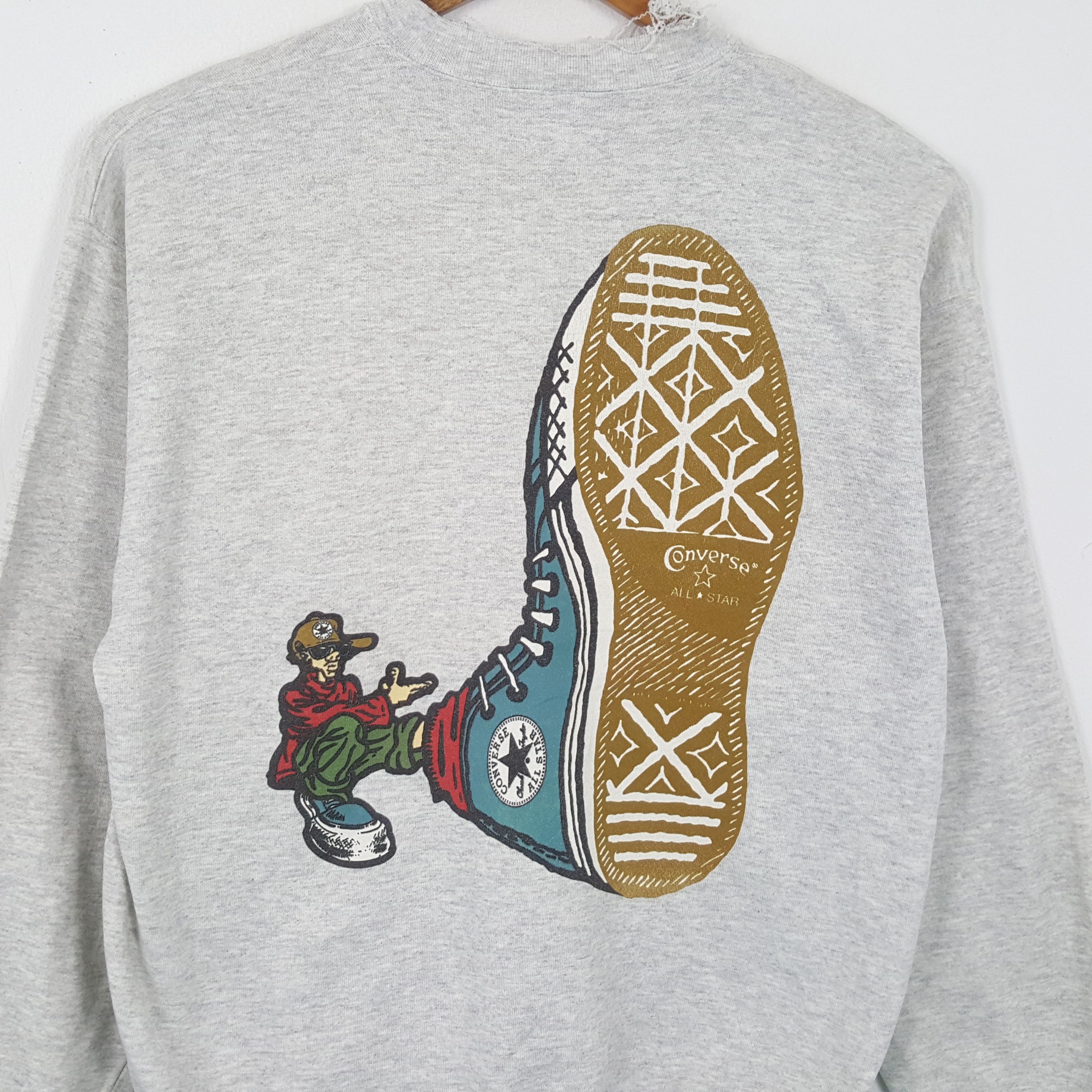 Converse × Vintage Vintage 90's CONVERSE American Style Distressed Sweatshirt Size US XL / EU 56 / 4 - 2 Thumbnail