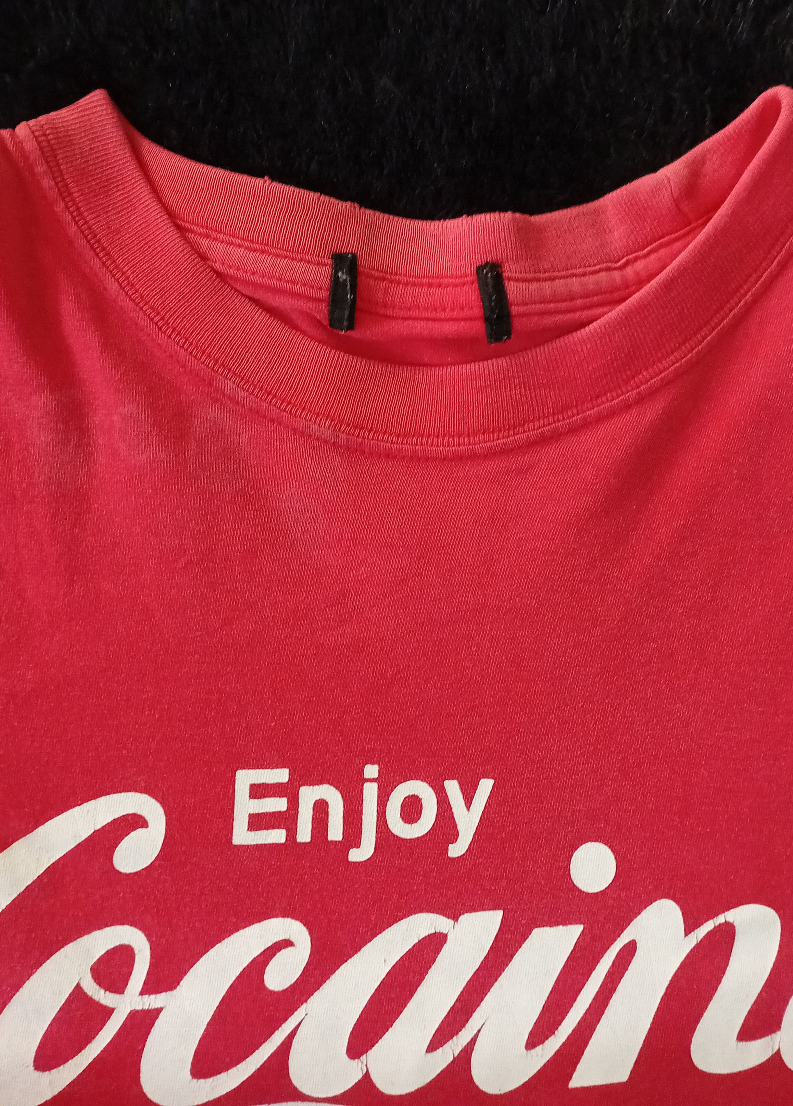 Vintage Vintage 80s Enjoy Cocaine Parody Shirt Size US M / EU 48-50 / 2 - 3 Thumbnail