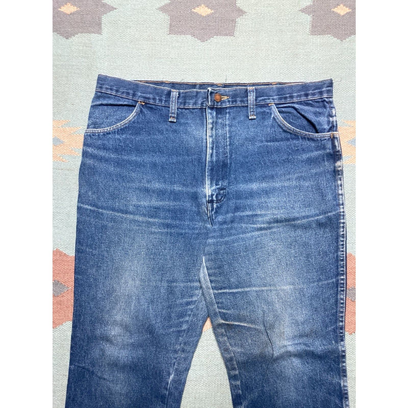 Denime VINTAGE Rustler Jeans Men 37x30 Blue Denim Straight USA 80s Talon Jeans Straight Leg Inseam 30 Inseam 30 Mens Blue Size US 37 - 3 Thumbnail