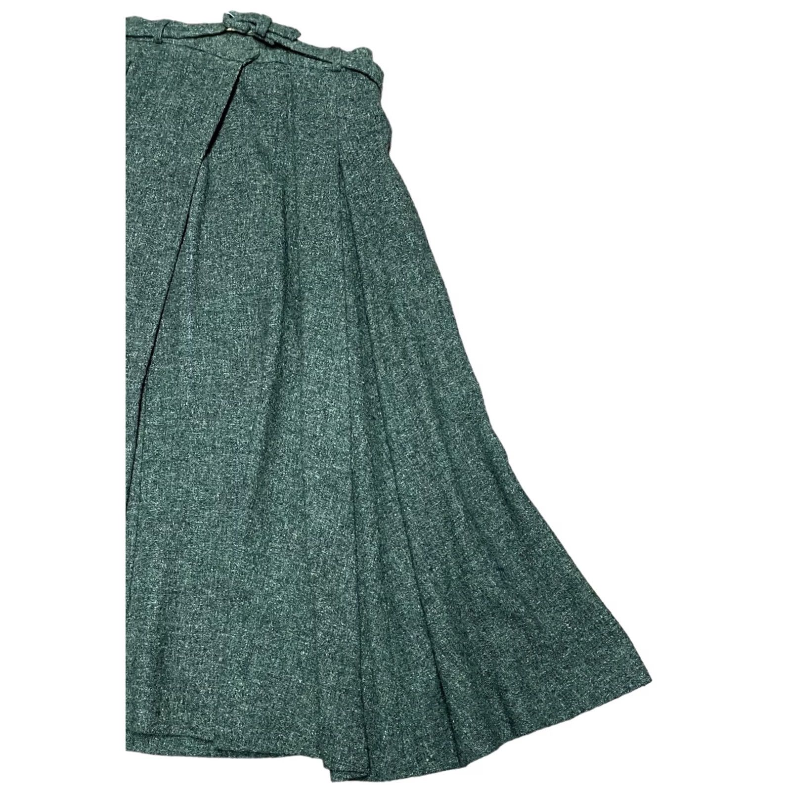 Vintage VINTAGE Peck & Peck Green Maxi Skirt Longline 60s 70s S-M 28” Waist W/Belt Dress Women Womens Size 28" / US 6 / IT 42 - 3 Thumbnail