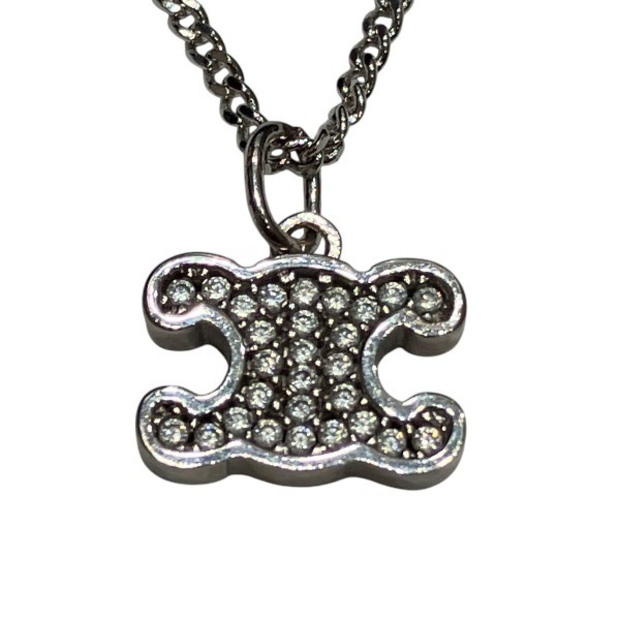 Celine Celine Triomphe Necklace with Rhinestones - Women's Brand Accessory Size ONE SIZE - 1 Thumbnail