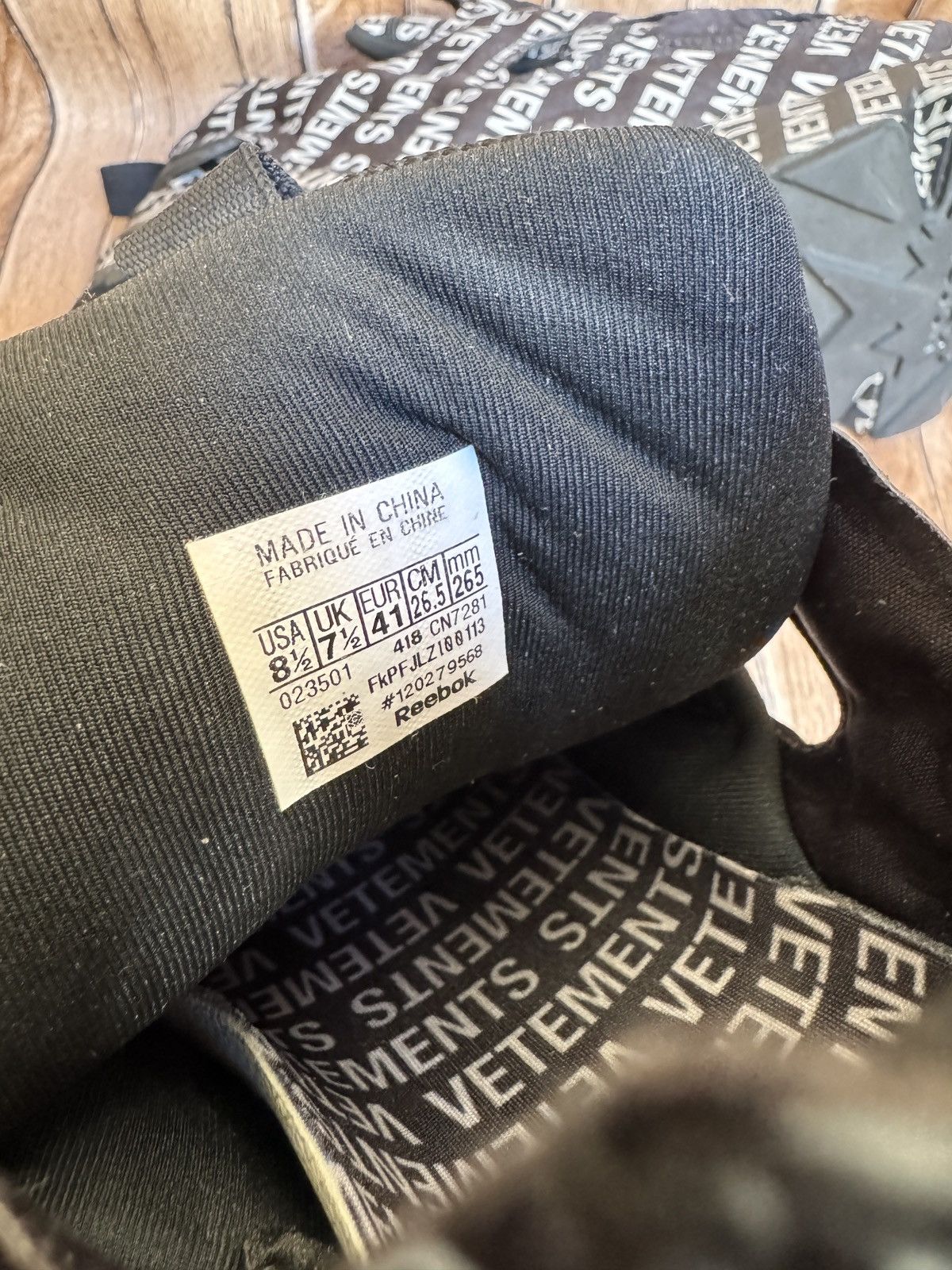 Reebok × Vetements FW18 Monogram Instapump fury Size US 8.5 / EU 41-42 - 7 Thumbnail