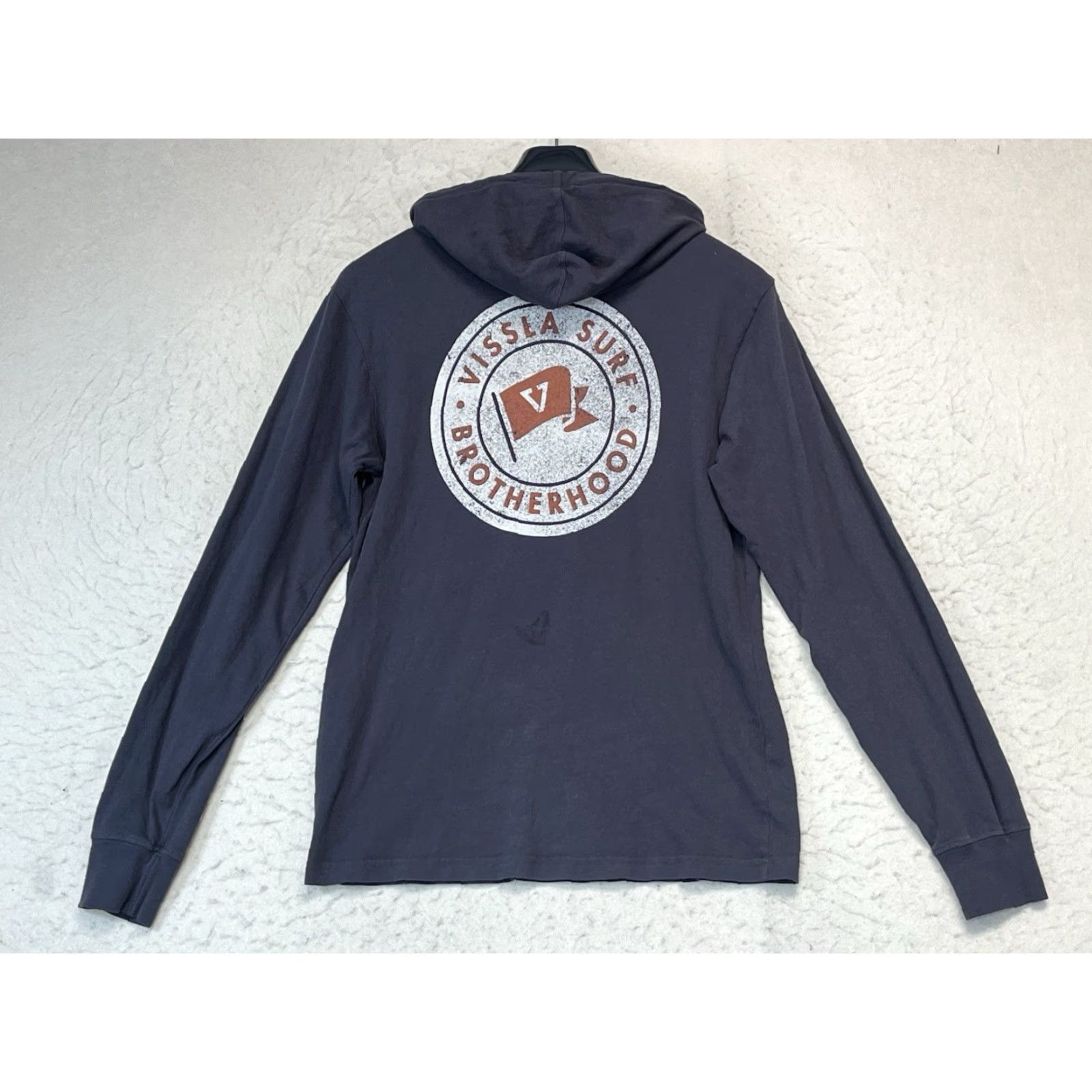 Vissla Vissla Hoodie Men Size S Gray Lightweight Pullover Knit Logo Beach Surf Pocket See Pics Size US S / EU 44-46 / 1 - 2 Thumbnail