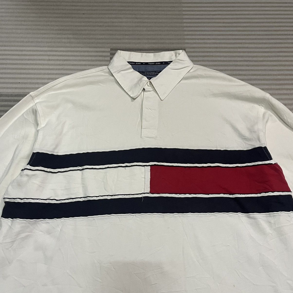 Tommy Hilfiger Vintage 90s Tommy Hilfiger Long Sleeve Rugby Shirt Size XXL Size US XXL / EU 58 / 5 - 4 Thumbnail