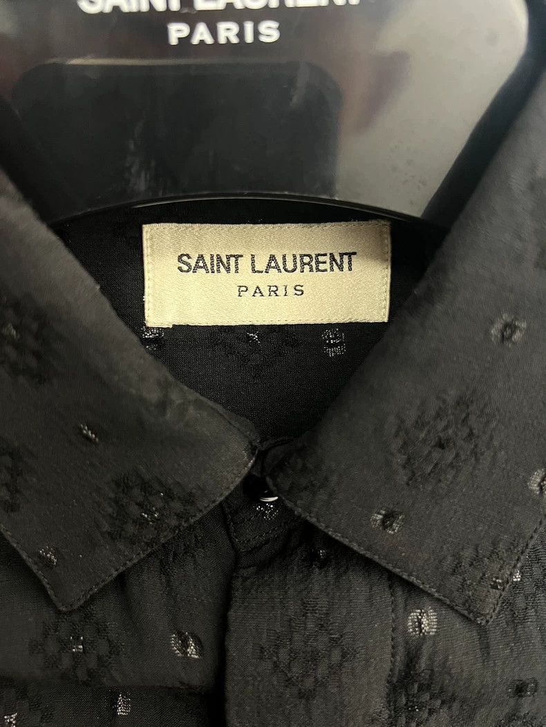 Saint Laurent Paris Saint Laurent Paris size 37 Black diamond-weave baby's br Size US M / EU 48-50 / 2 - 3 Thumbnail